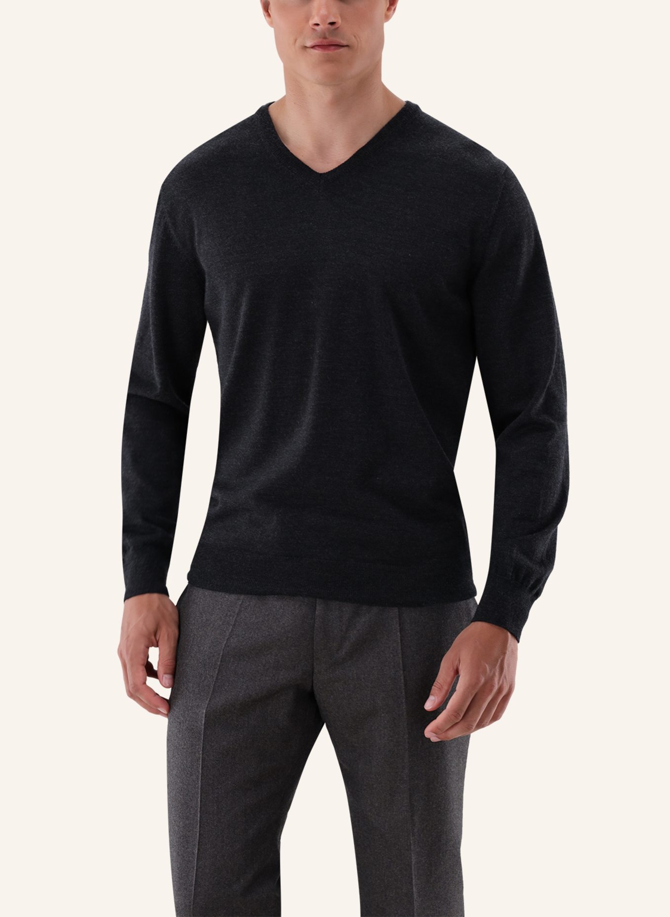 van Laack Pullover: DUNKELGRAU