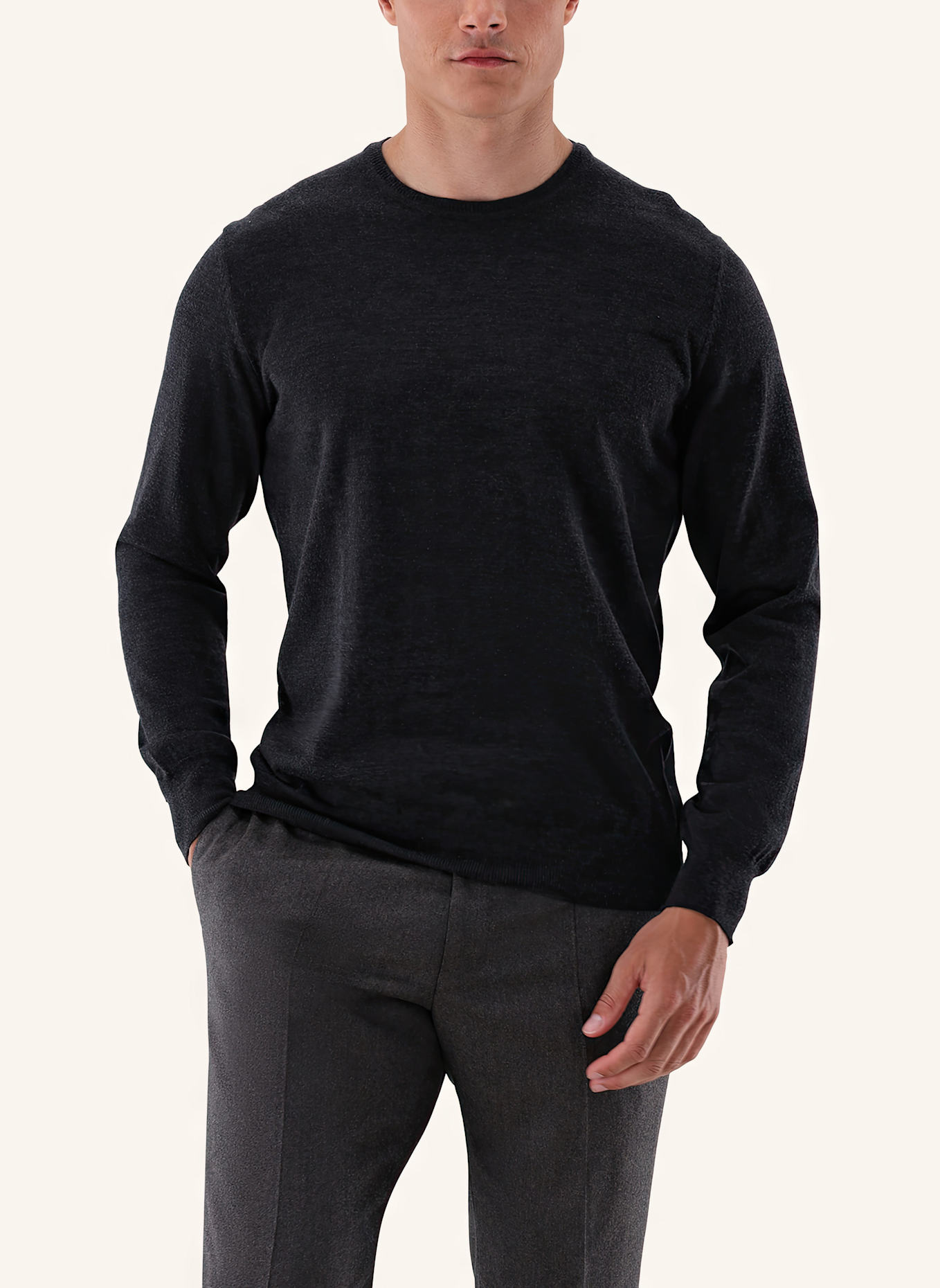 van Laack Pullover: DUNKELGRAU