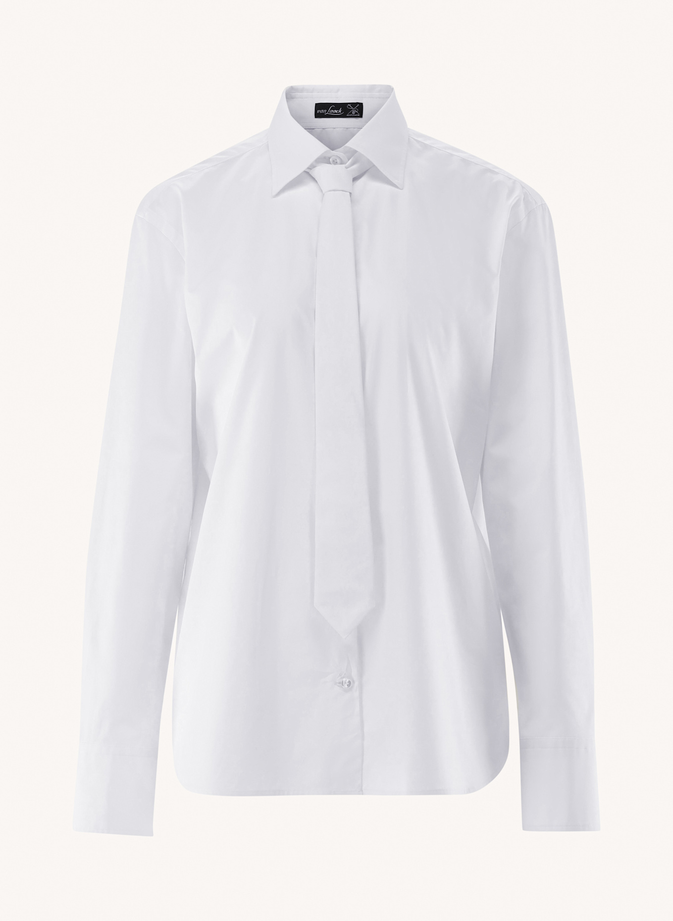 van Laack Blouse met moderne pasvorm: WIT