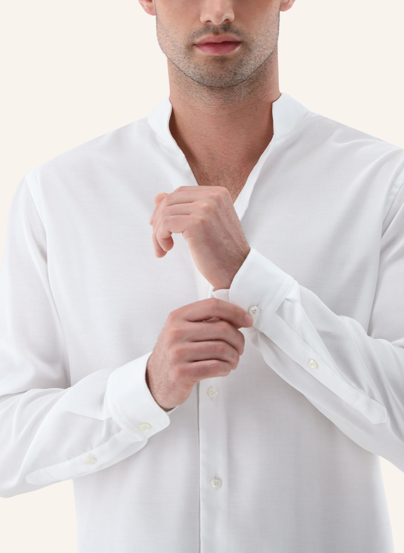 van Laack Hemd Slim Fit: WEISS