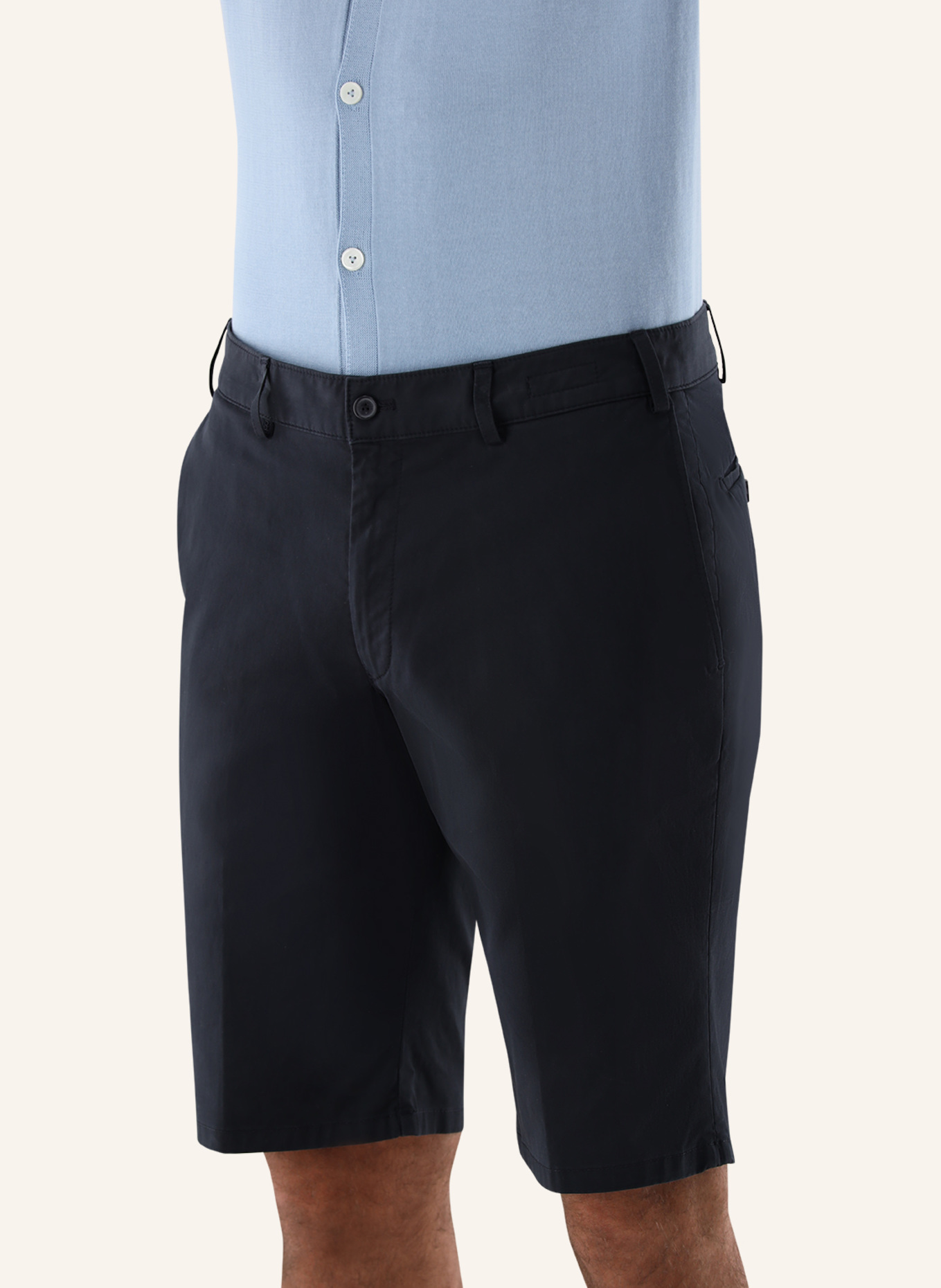 van Laack Bermudashorts Slim Fit: DUNKELBLAU