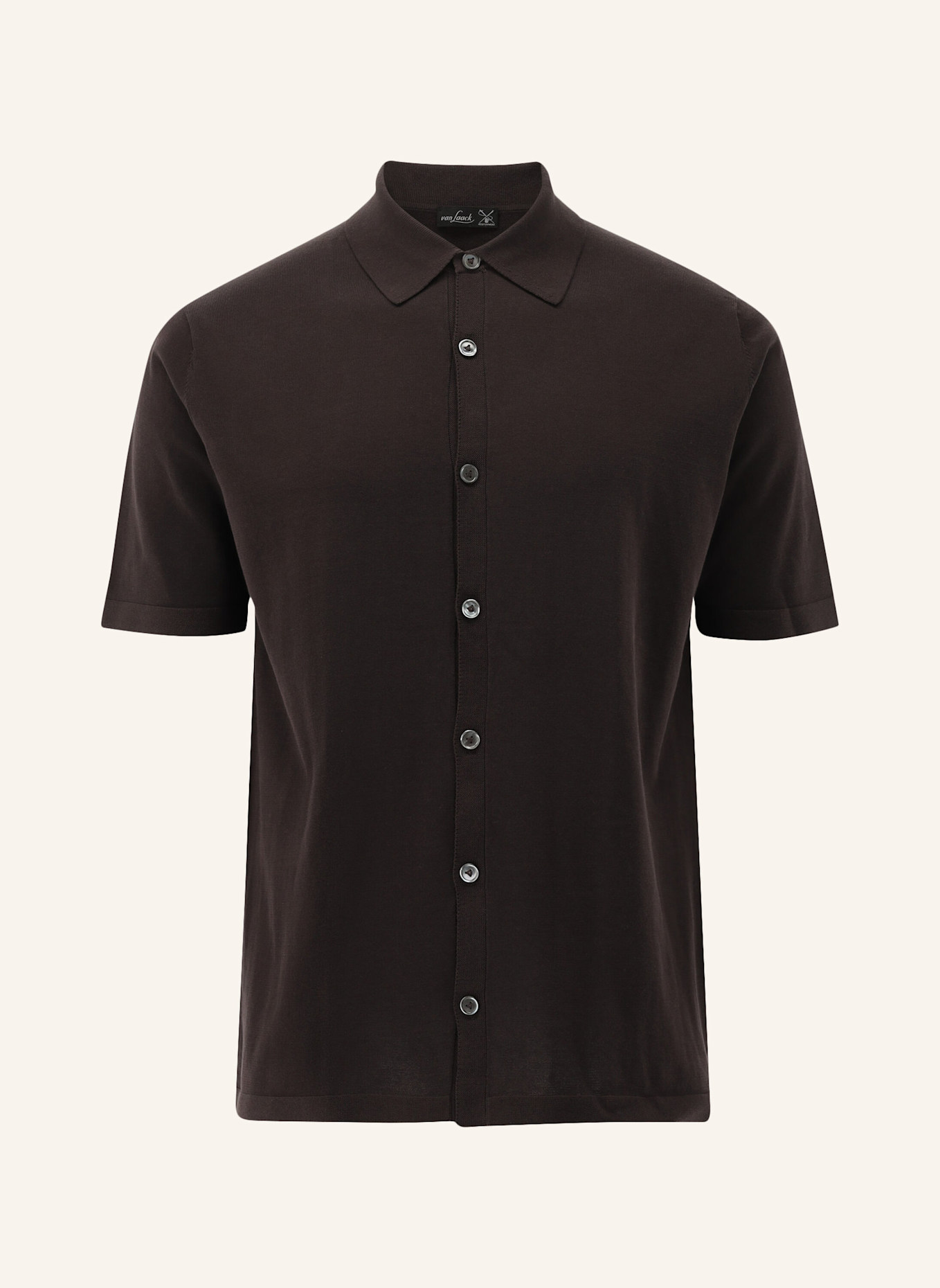 van Laack Poloshirt: BEIGE/ BRAUN
