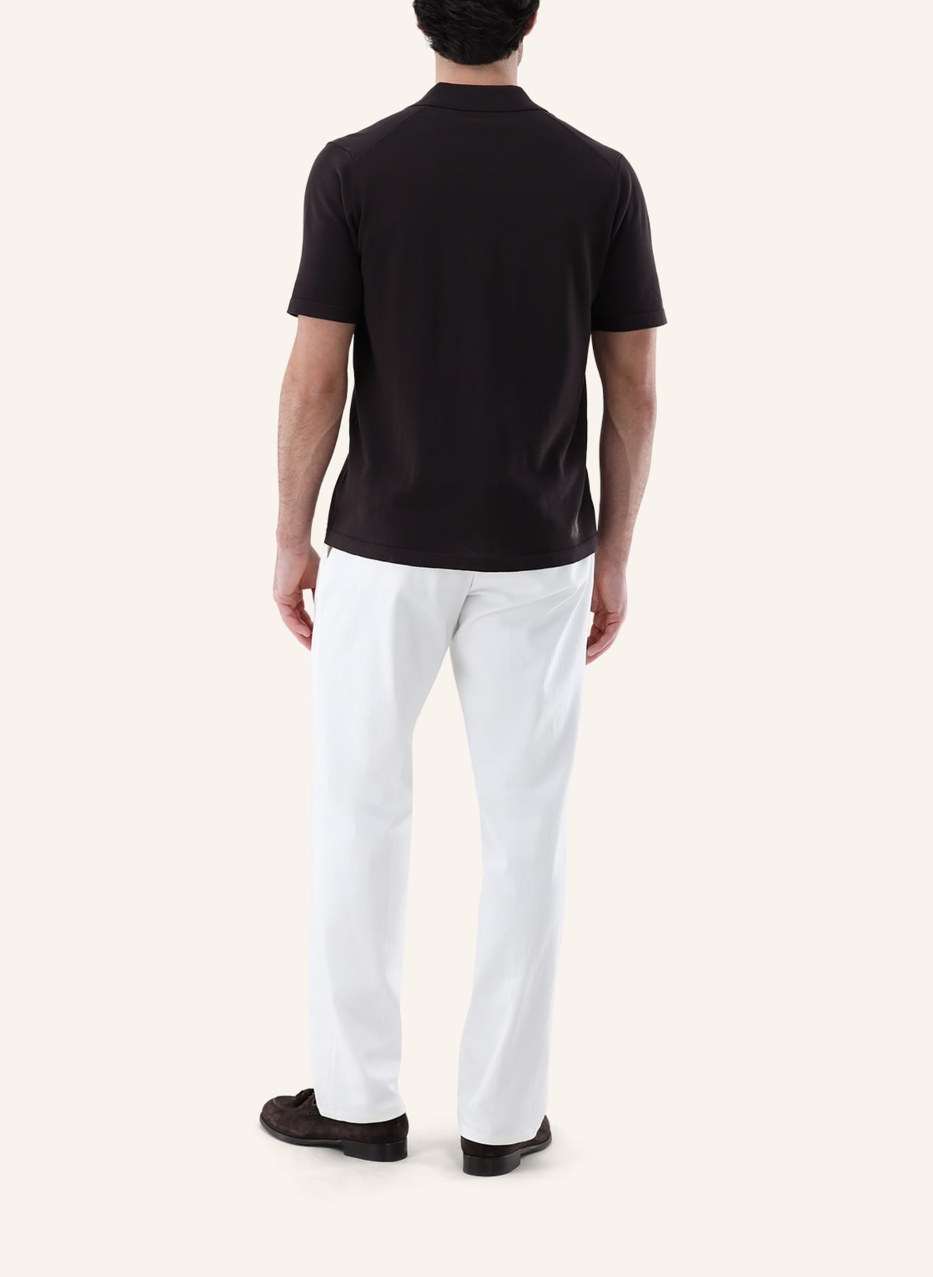 van Laack Poloshirt: BEIGE/ BRAUN