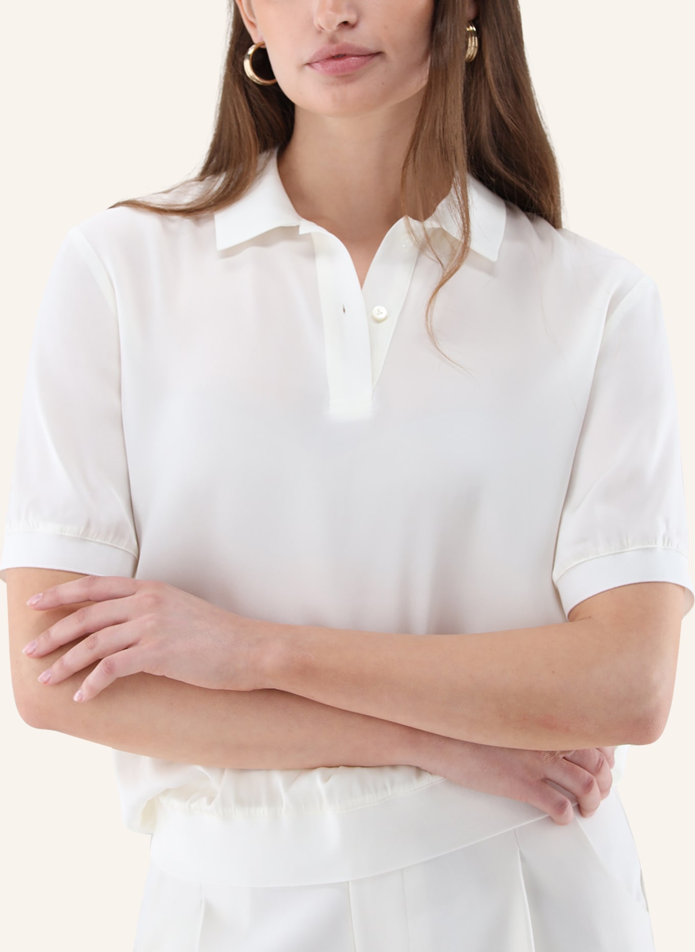 van Laack Modern-Fit Blouse: BEIGE