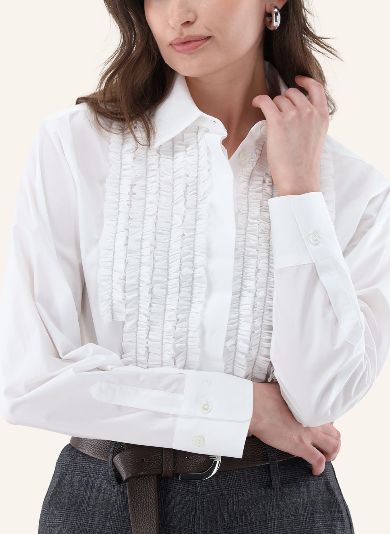 van Laack Bluse Modern Fit: WEISS