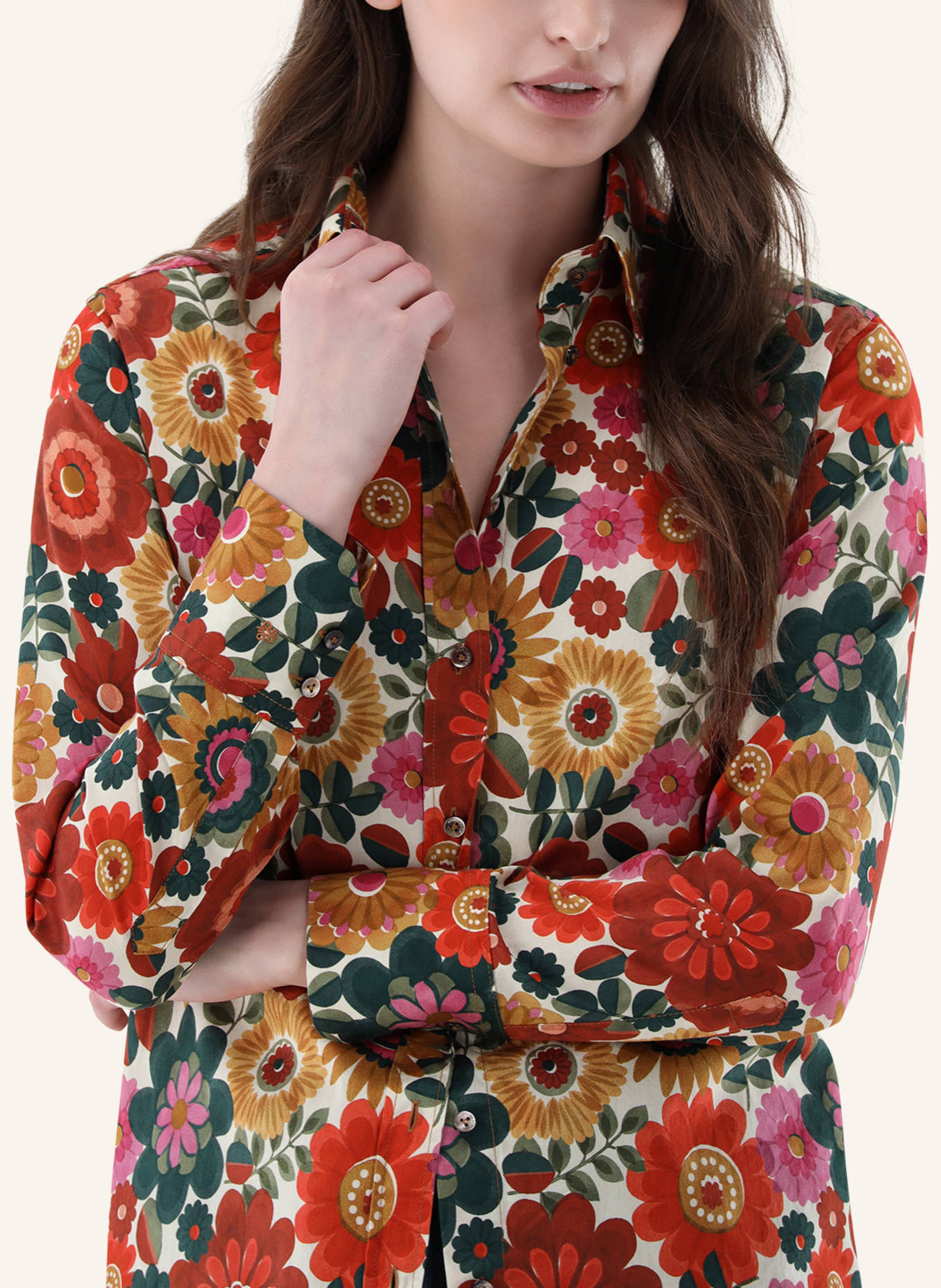 van Laack Bluse Modern Fit: ROT