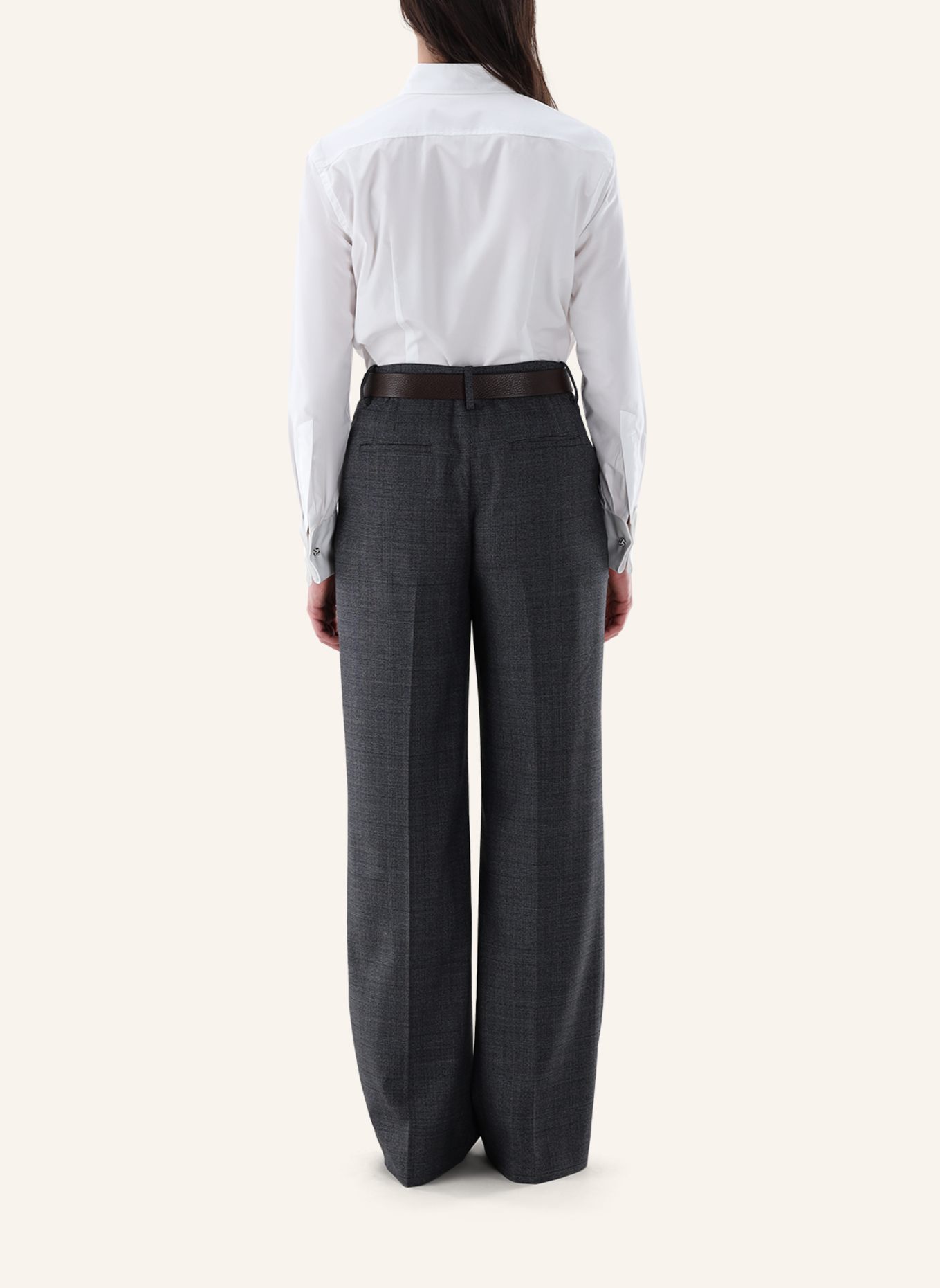 van Laack Blouse met moderne pasvorm: WIT