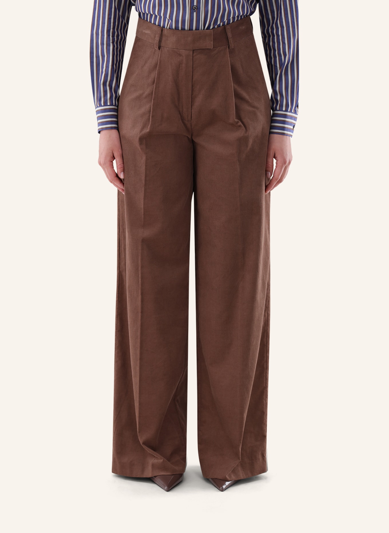 van Laack Modern Fit Pants: BEIGE/ BROWN