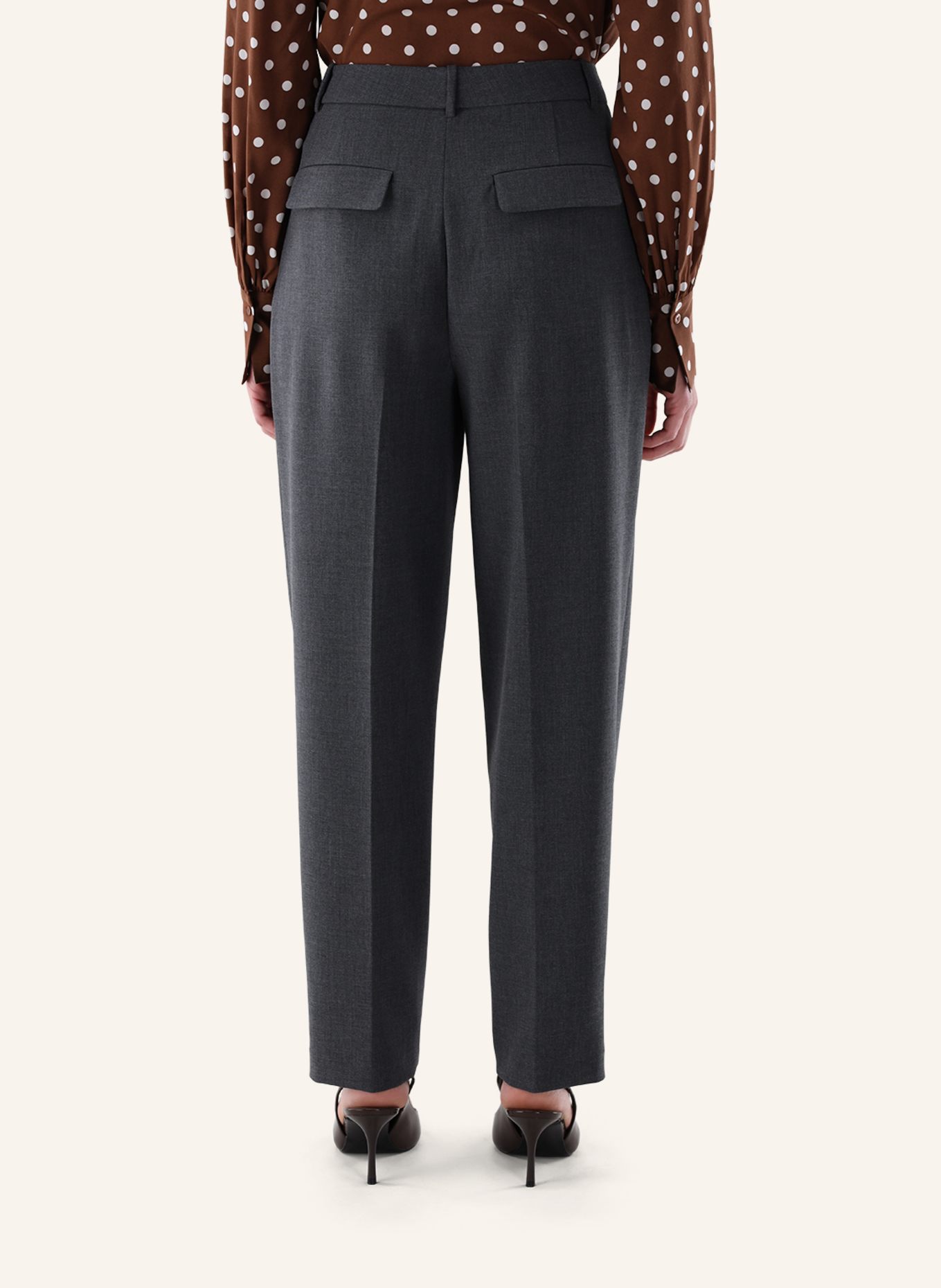 van Laack Broek met moderne pasvorm: GRIJS