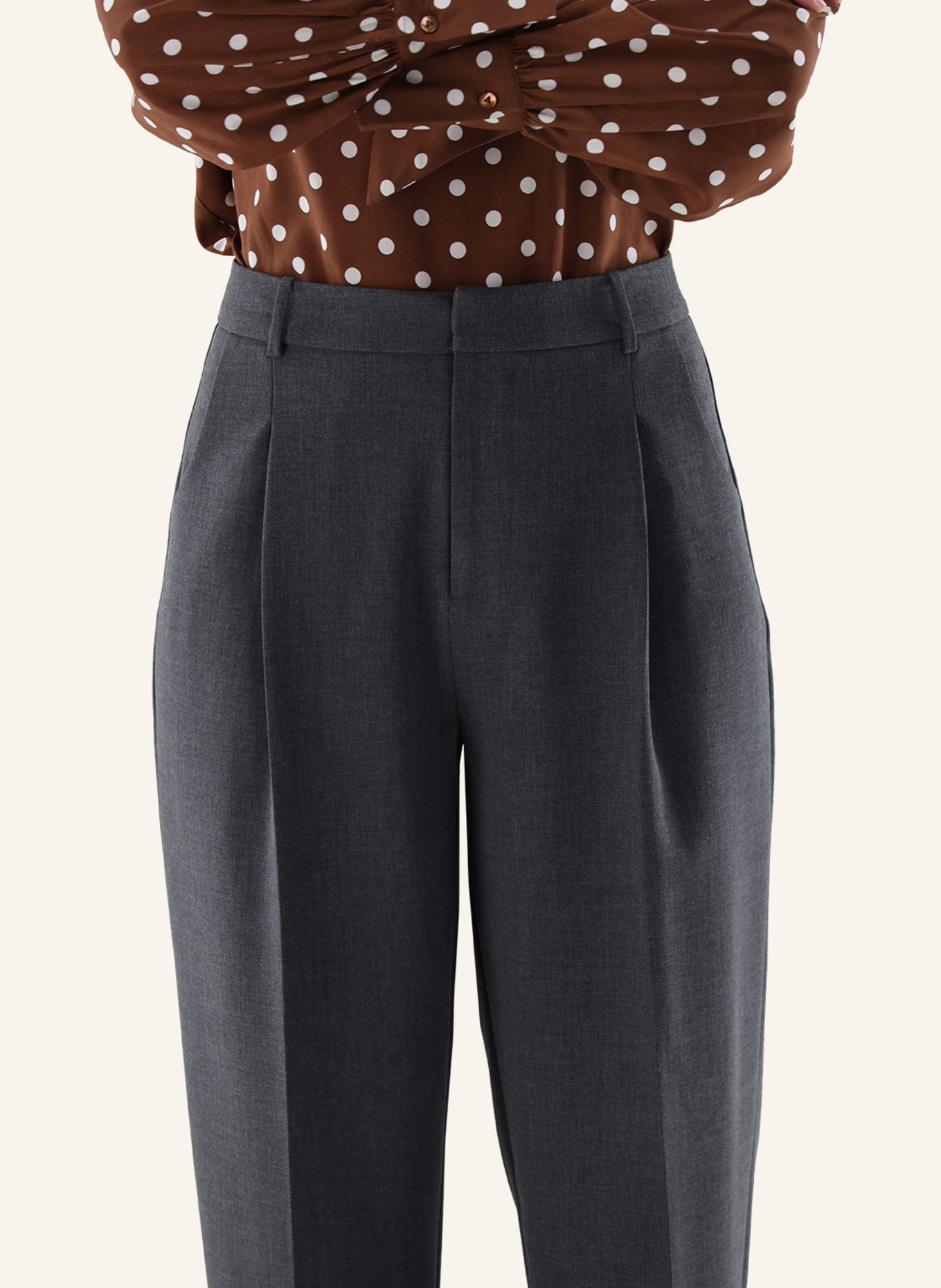 van Laack Broek met moderne pasvorm: GRIJS