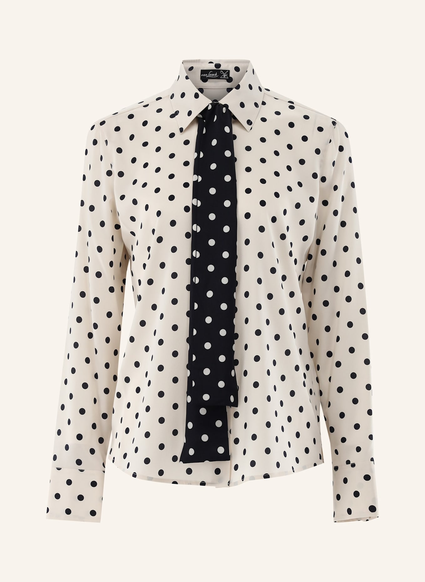 van Laack Bluse Modern Fit: BEIGE/ BRAUN