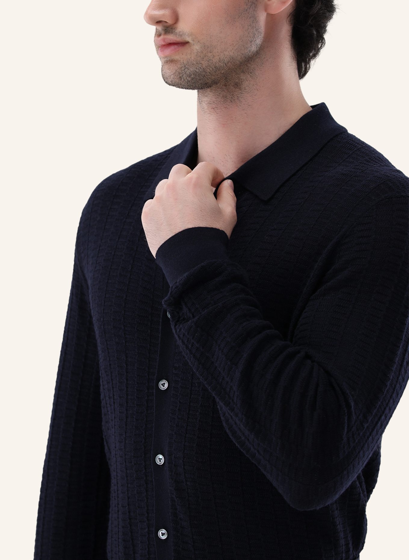 van Laack Sweater: DARK BLUE