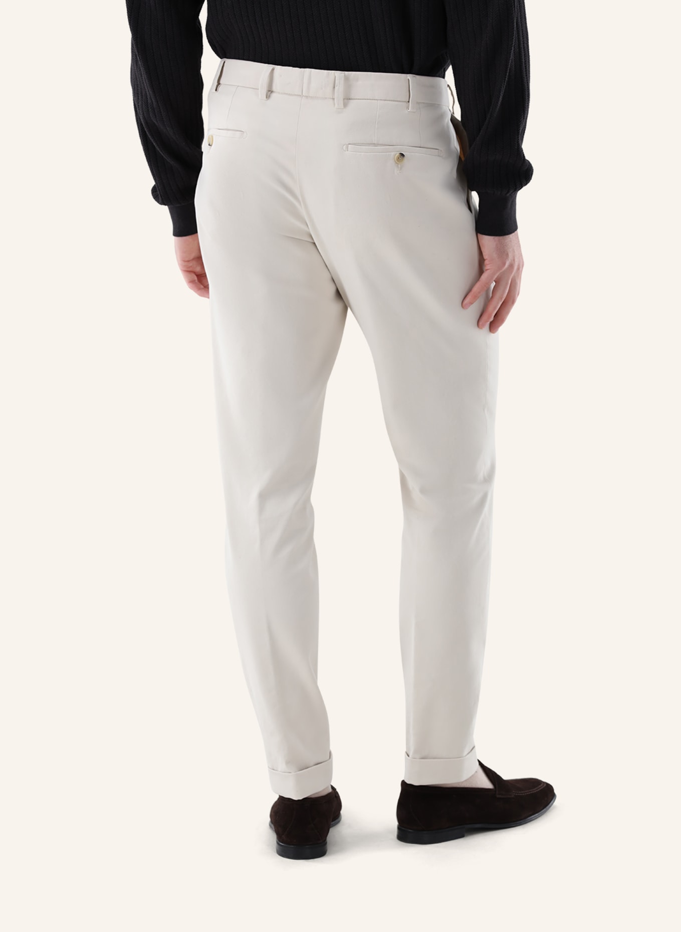 van Laack Slim-Fit Pants: BEIGE/ BROWN
