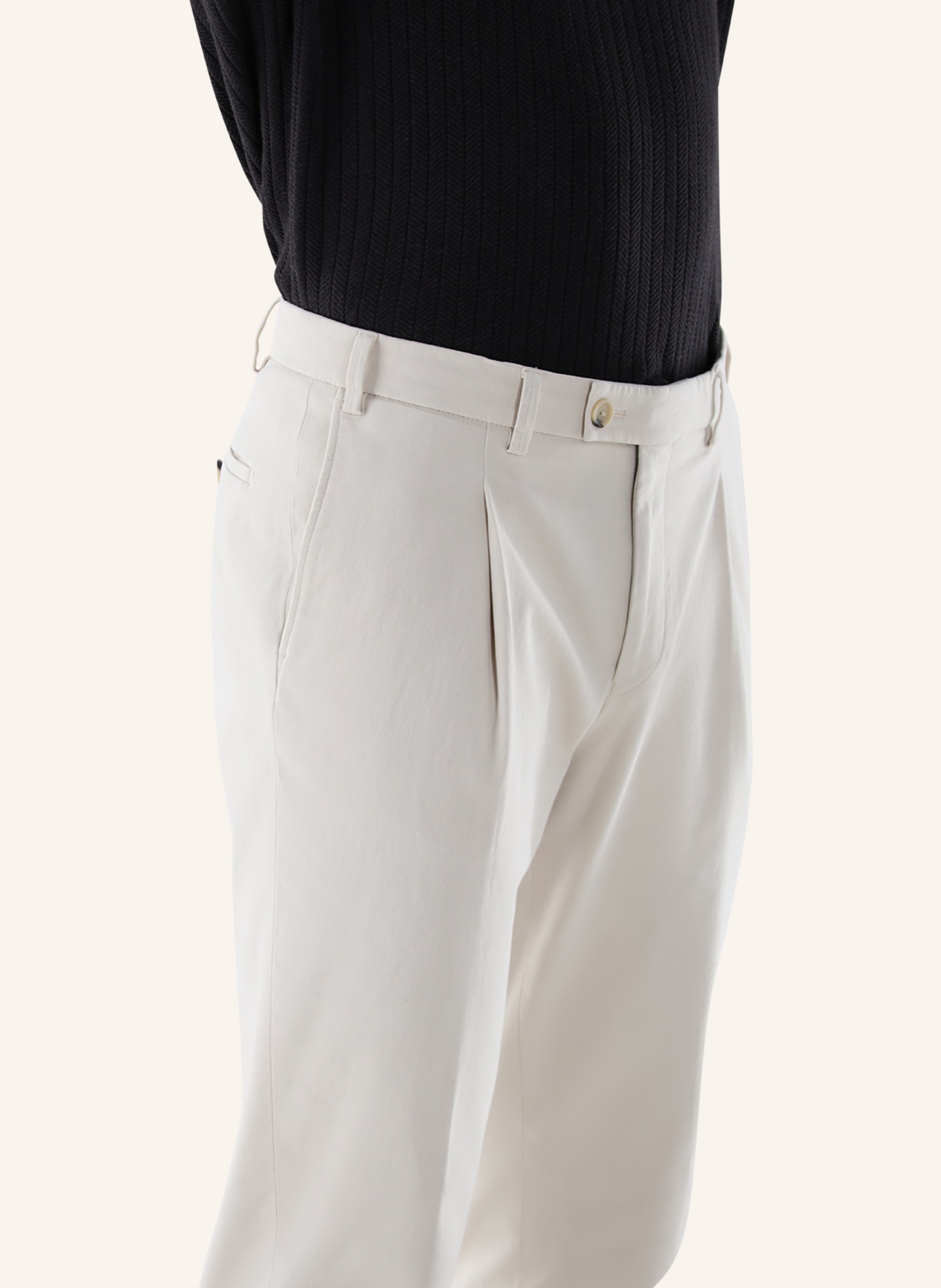 van Laack Slim-Fit Pants: BEIGE/ BROWN