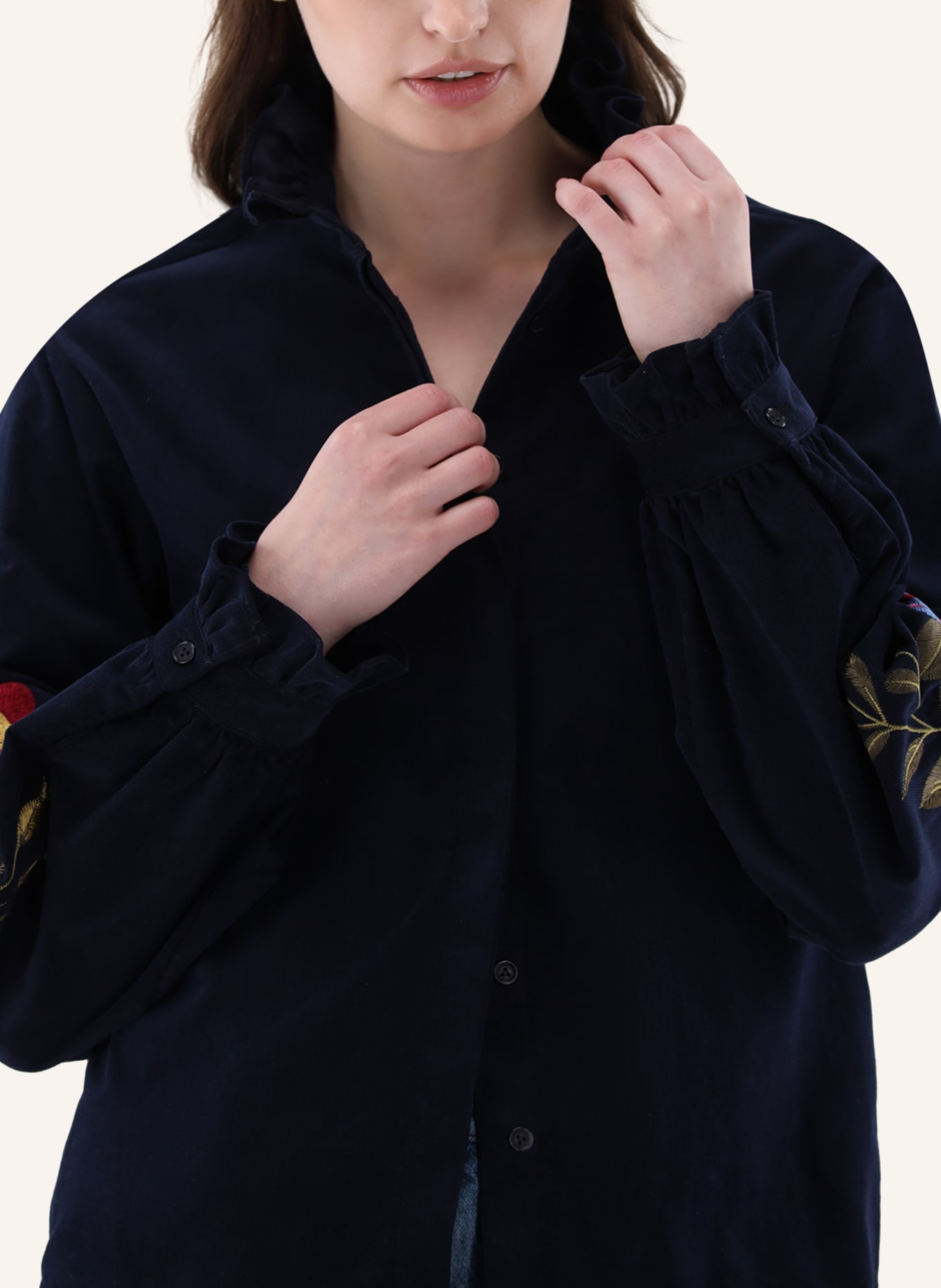 van Laack Bluse Modern Fit: DUNKELBLAU