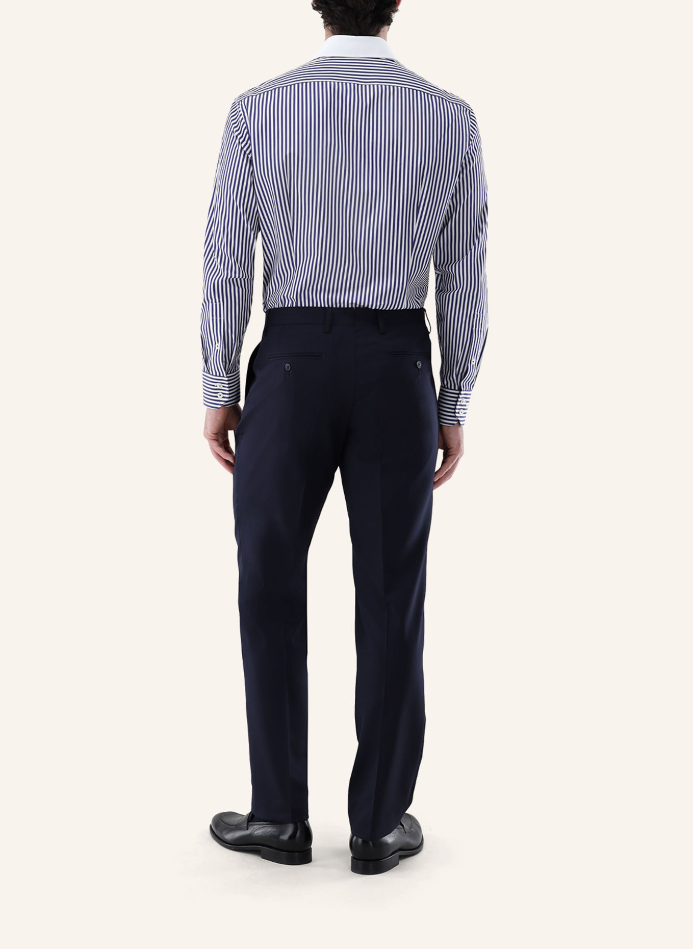 van Laack Overhemd, slim fit: DONKERBLAUW