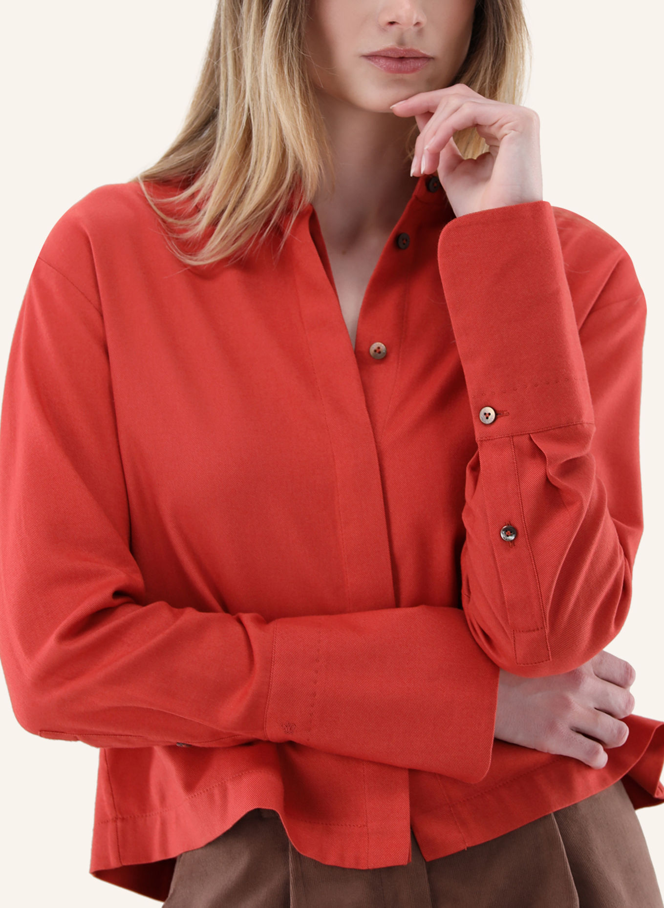 van Laack Bluse Modern Fit: ORANGE