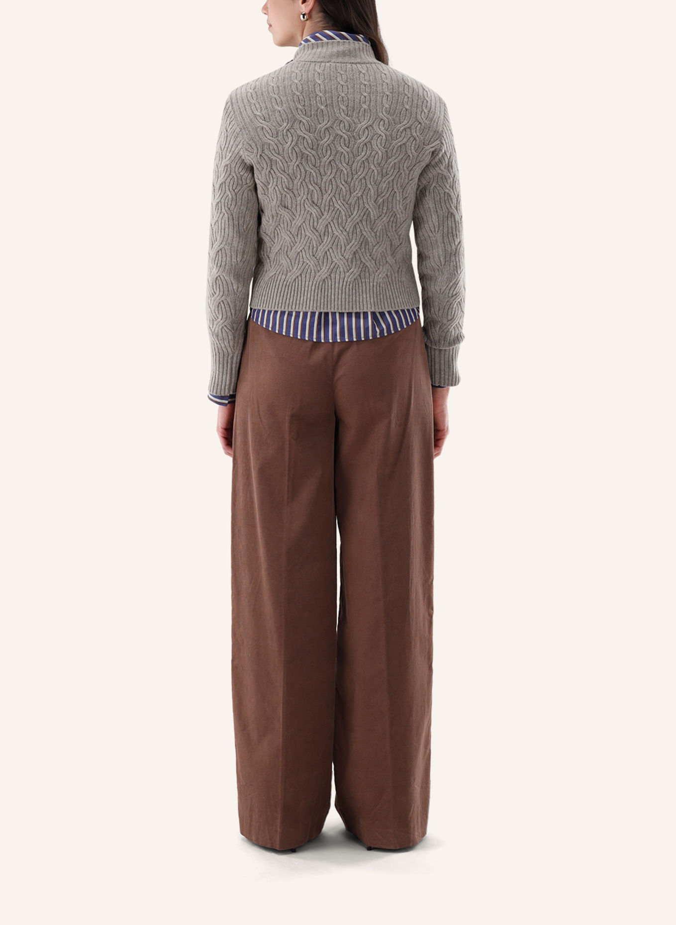 van Laack Pullover: BEIGE / BRAUN