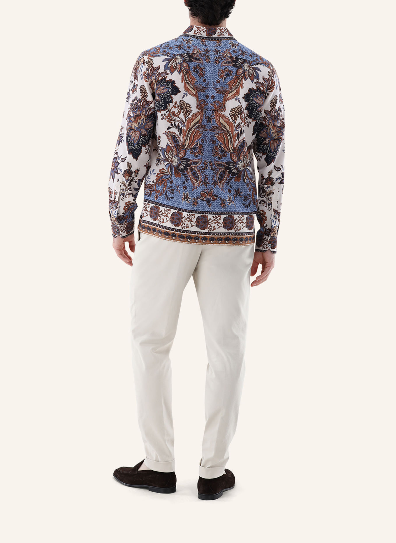 van Laack Overhemd, slim fit: BEIGE / BRUIN