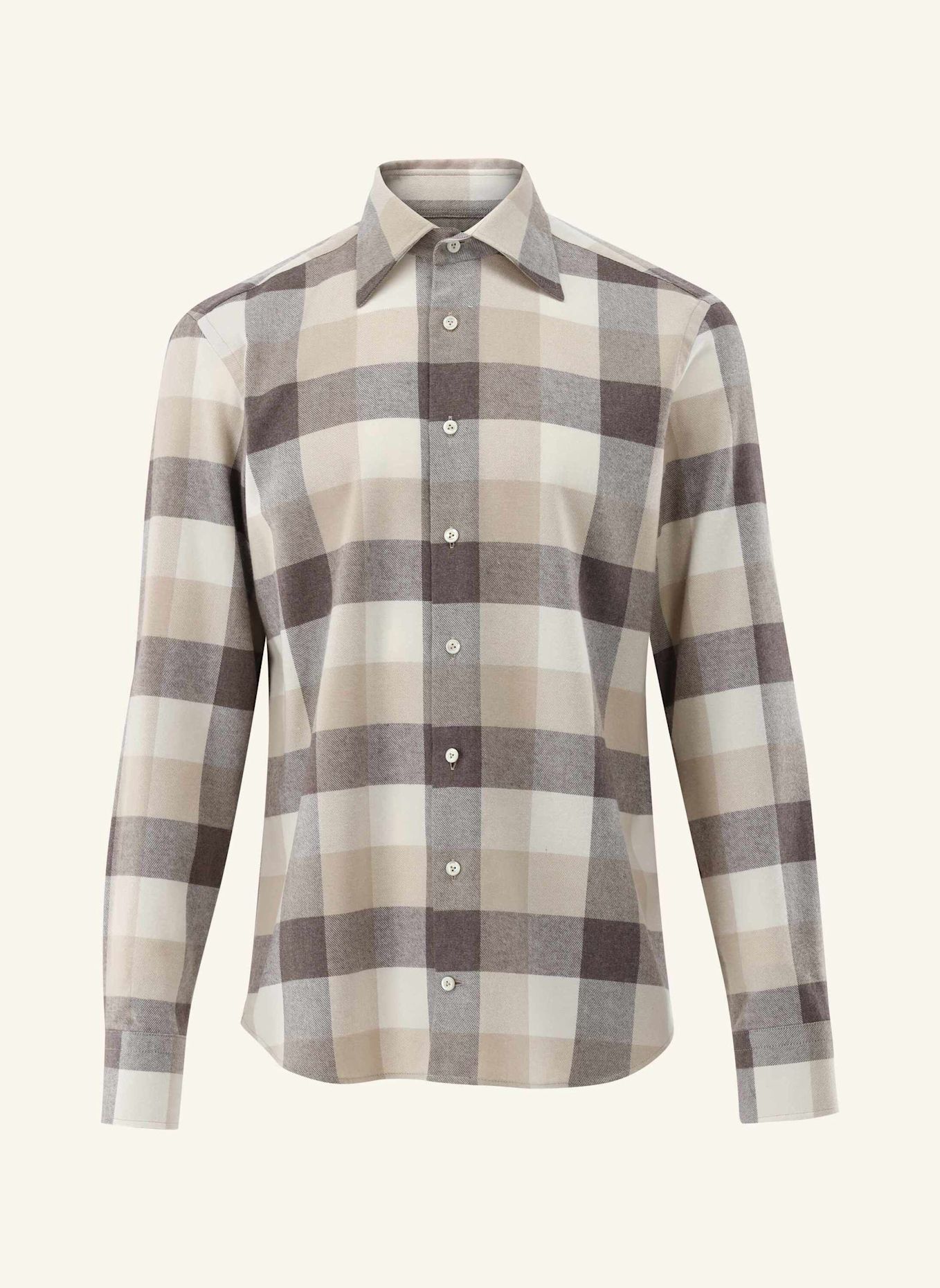 van Laack Hemd Tailor Fit: BEIGE / BRAUN