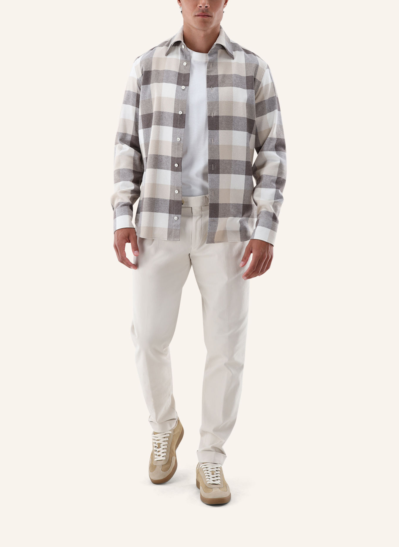 van Laack Hemd Tailor Fit: BEIGE / BRAUN