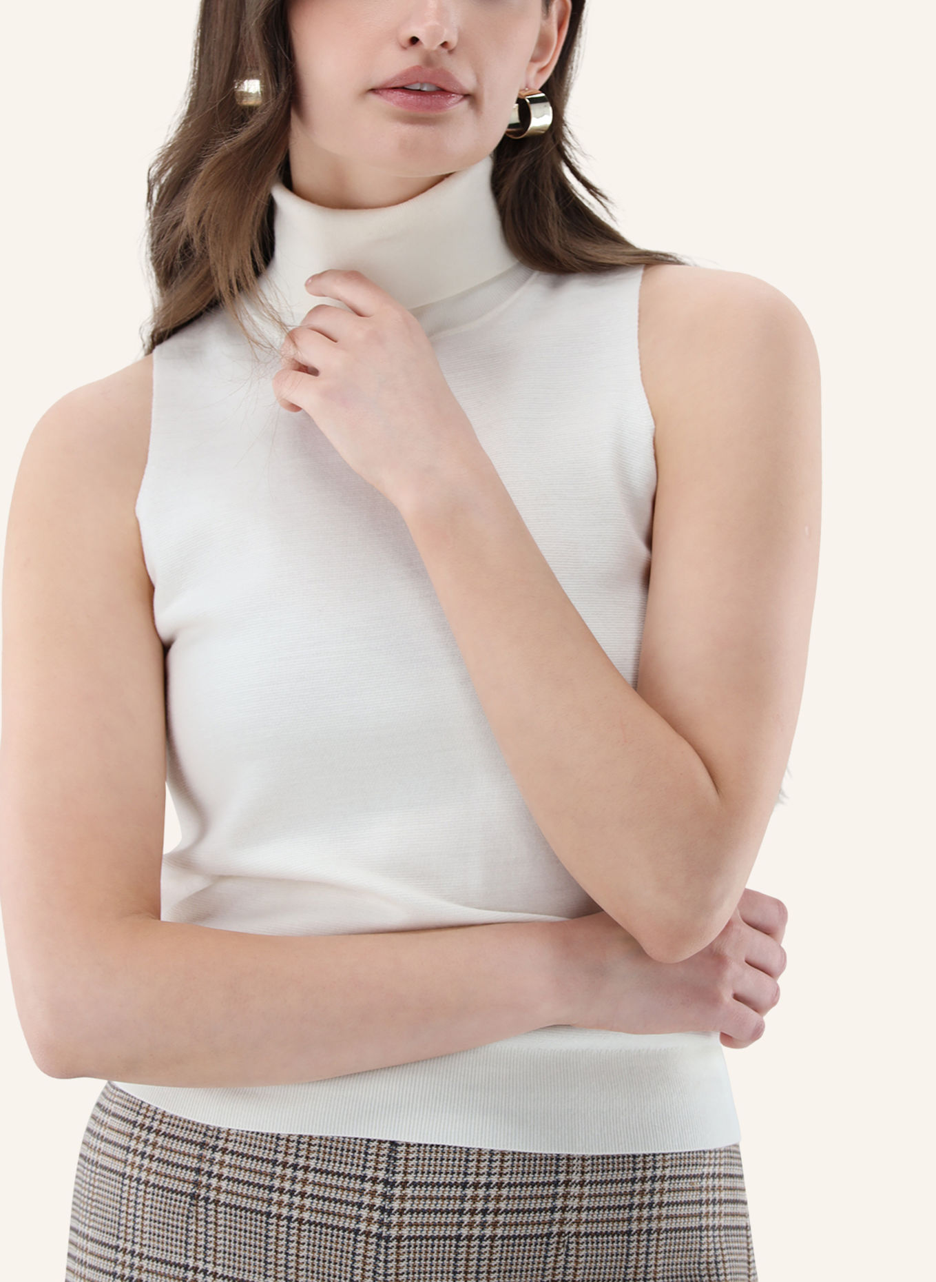 van Laack Gebreide top: BEIGE