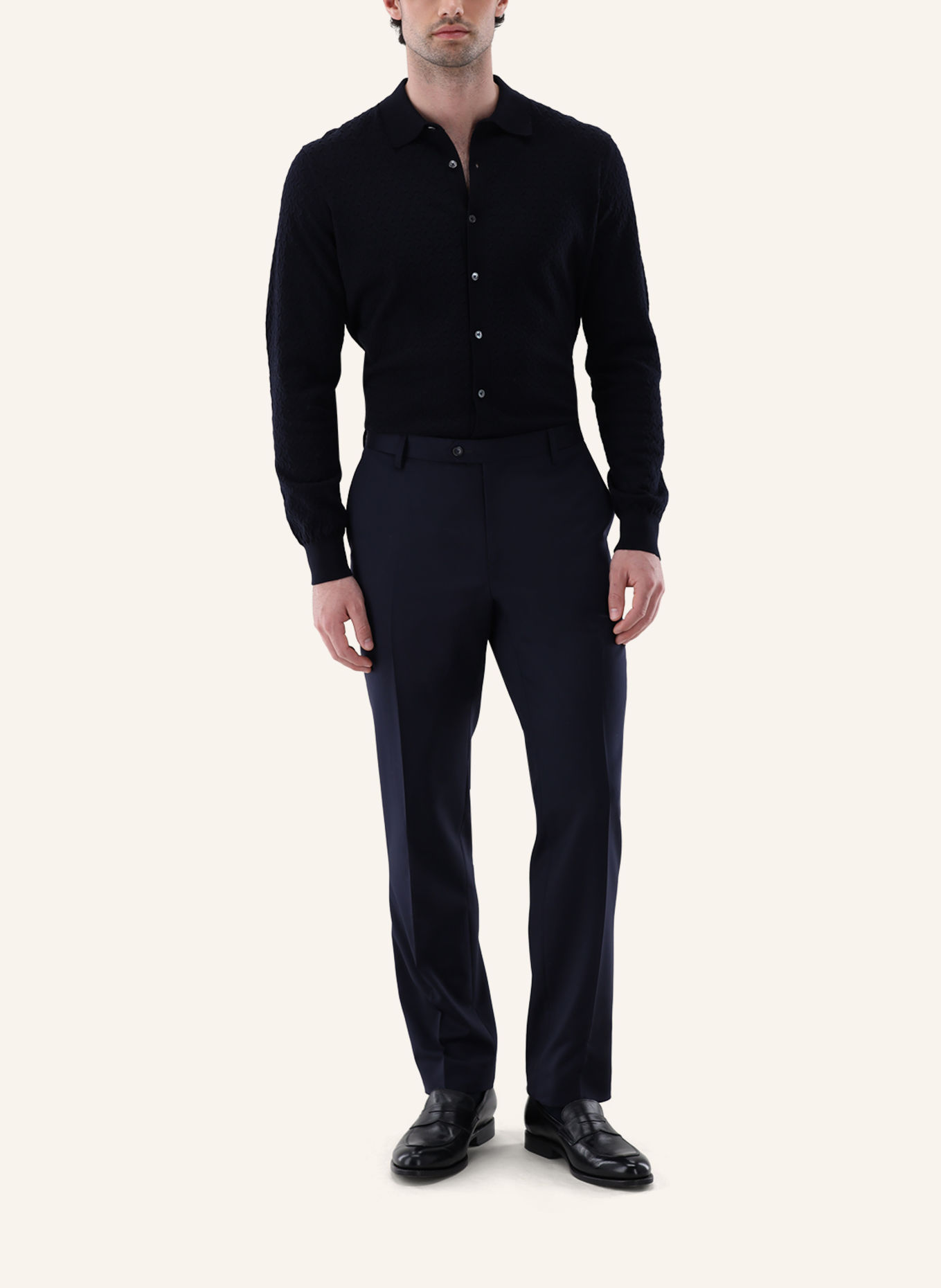 van Laack Trui: DONKERBLAUW