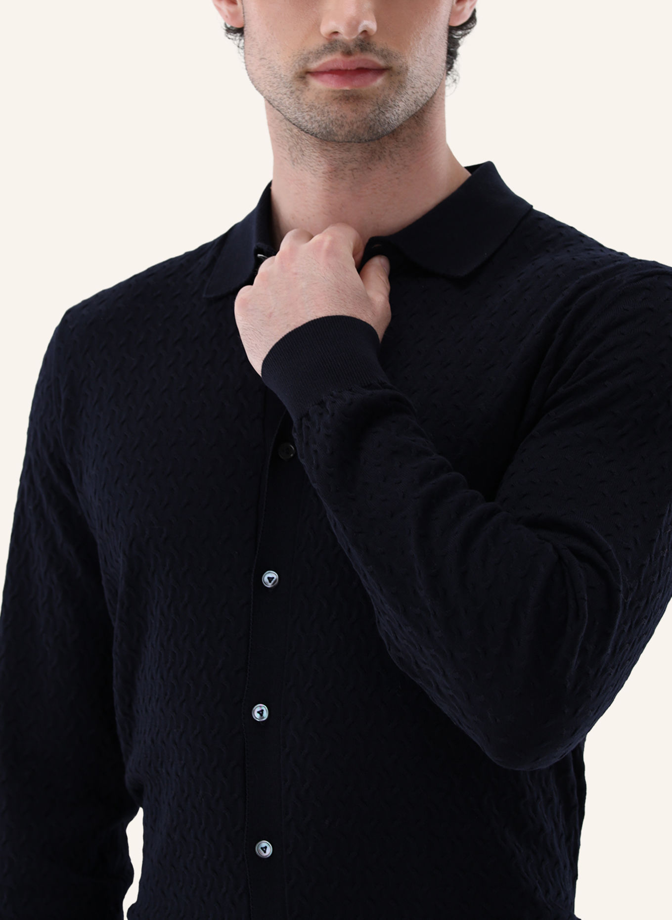van Laack Trui: DONKERBLAUW