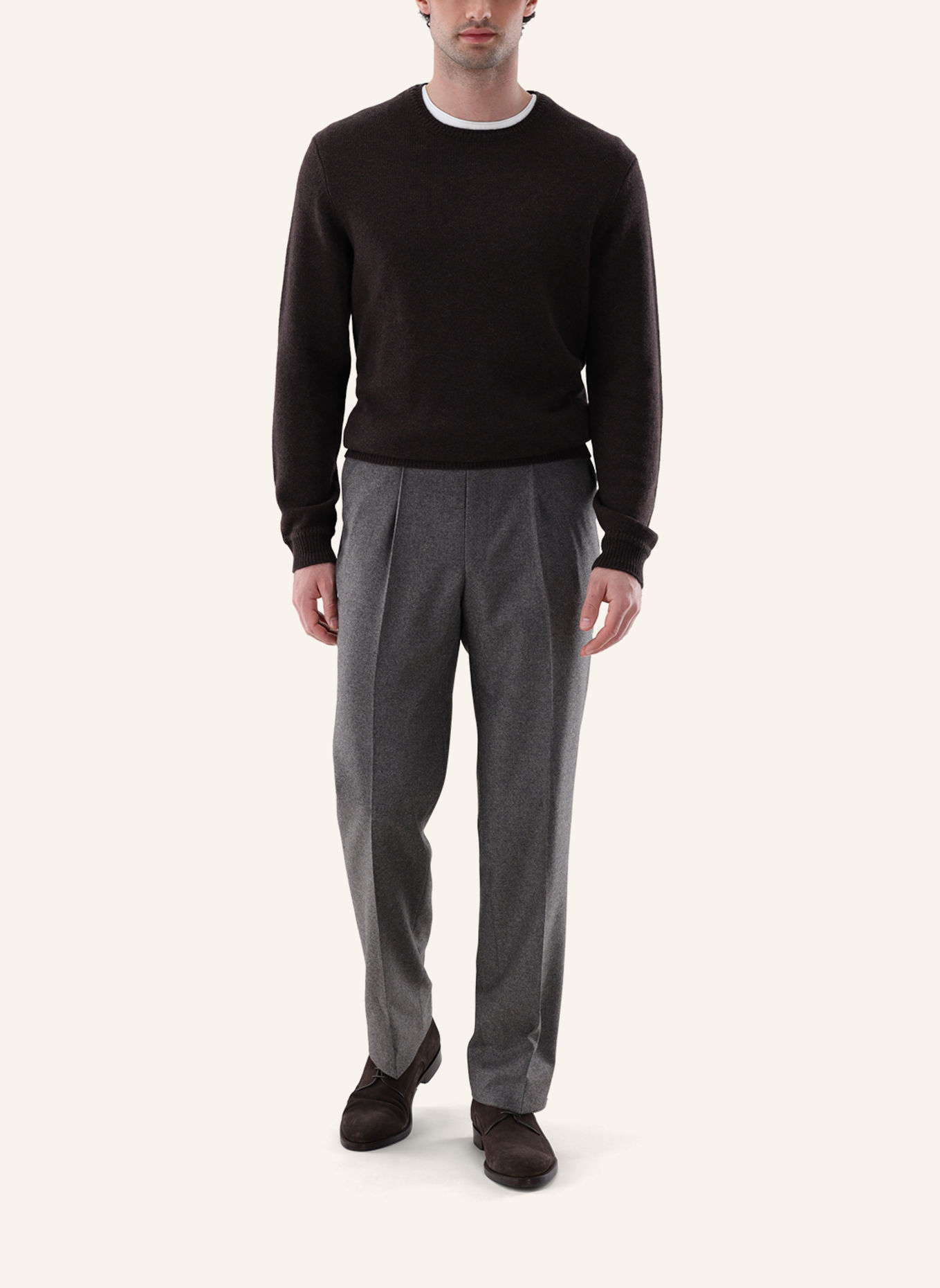 van Laack Pullover: BEIGE / BRAUN