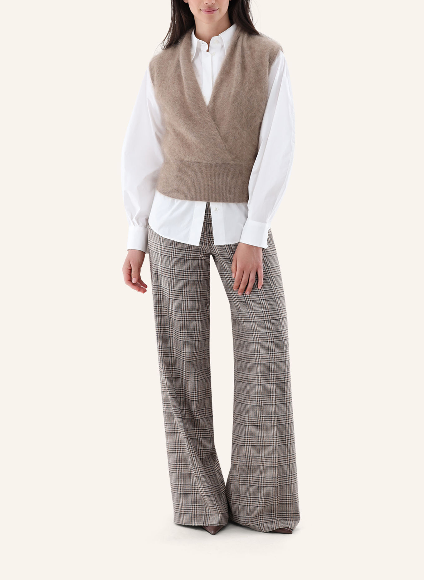 van Laack Stricktop: BEIGE / BRAUN