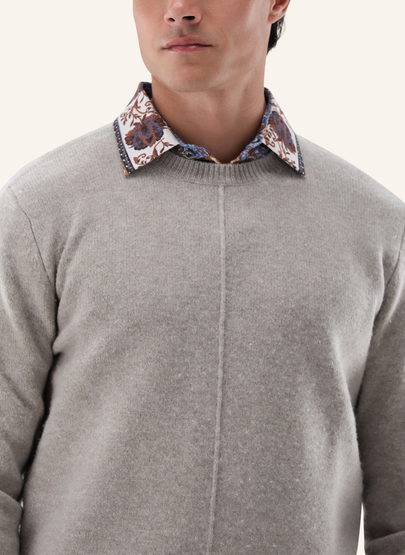 van Laack Pullover: BEIGE / BRAUN