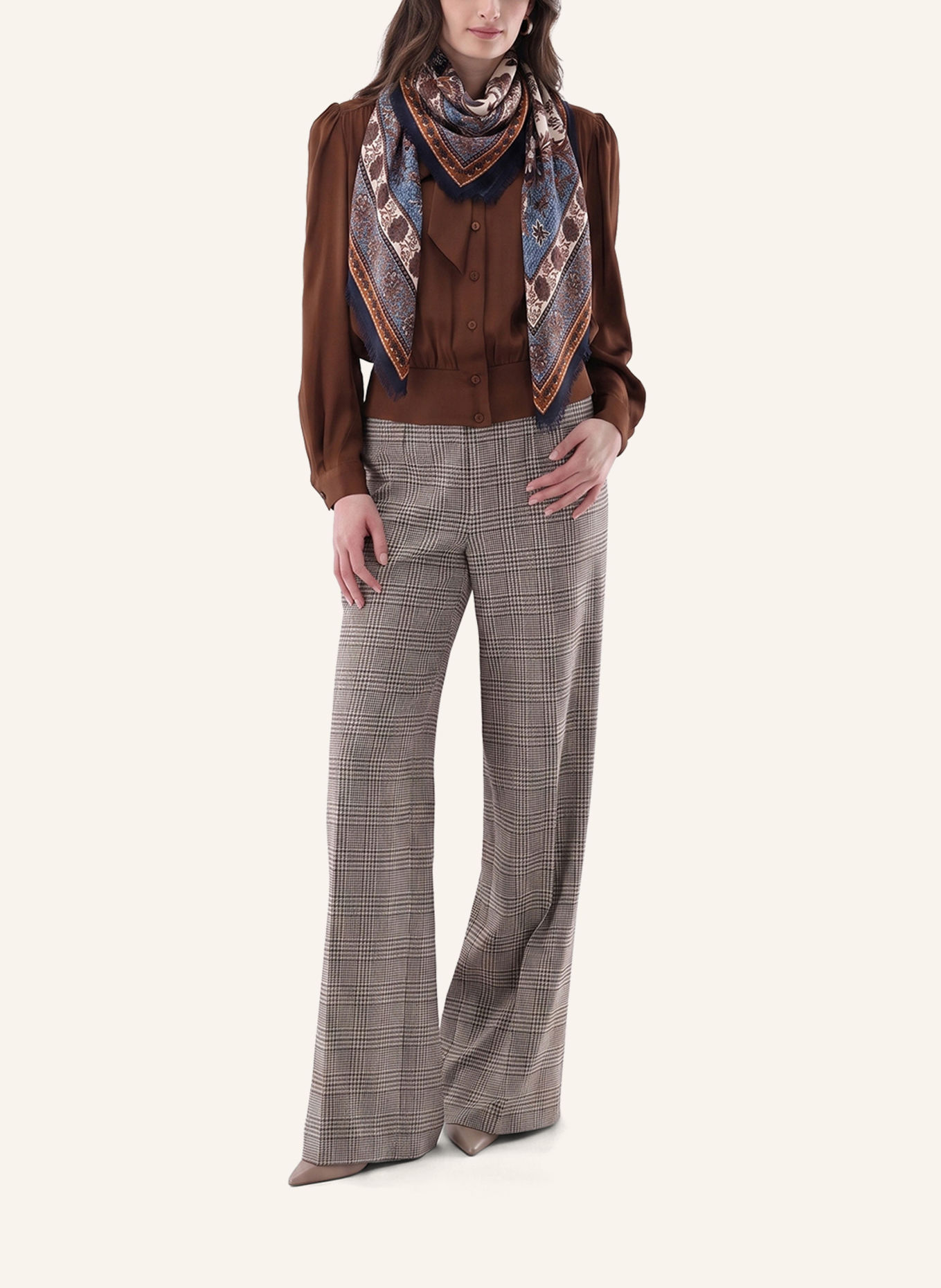 van Laack Scarf: BEIGE / BROWN