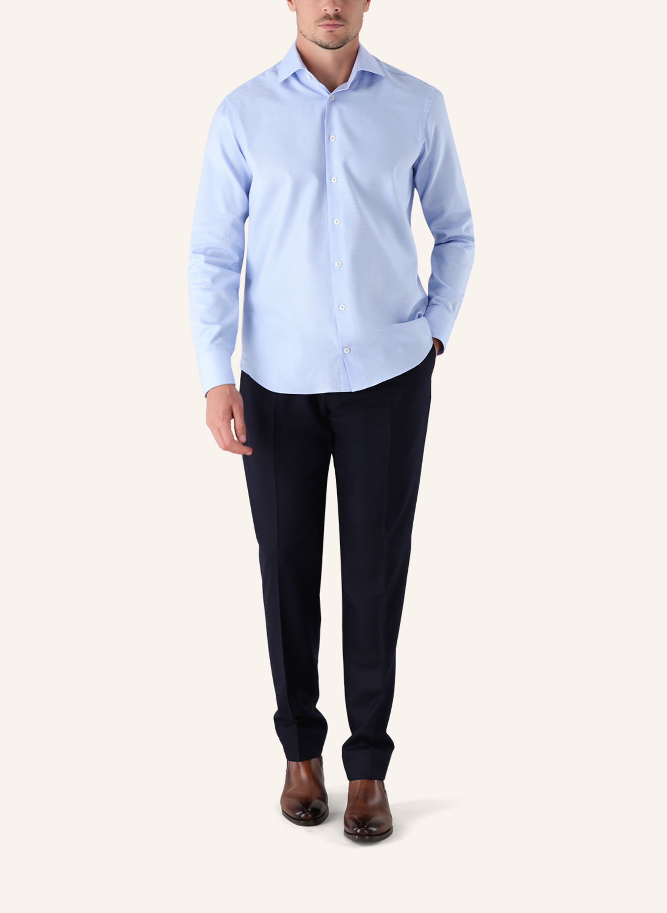 van Laack Hemd Tailor Fit: BLAU