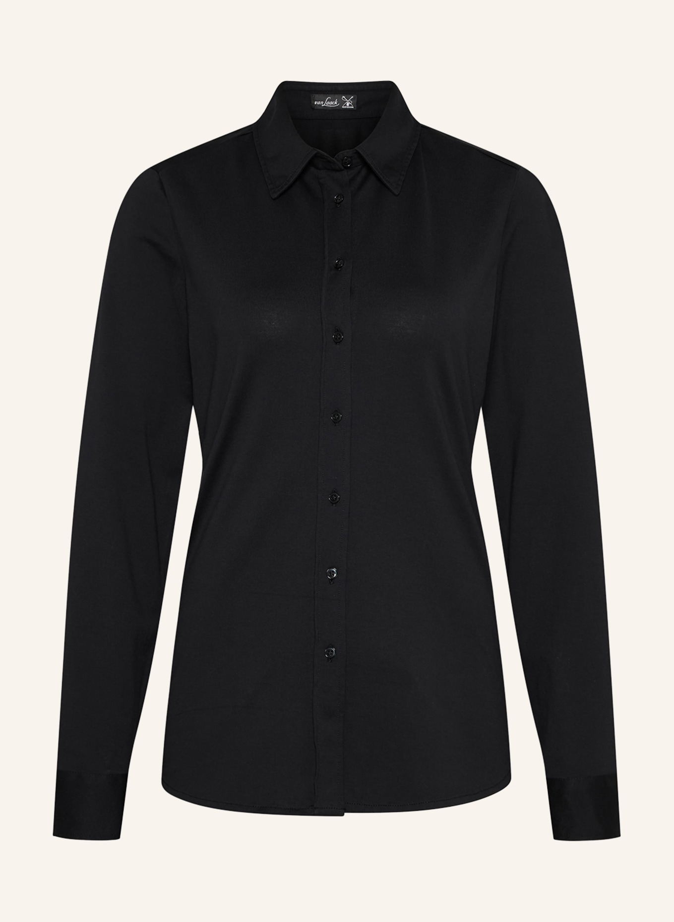 van Laack Bluse Modern Fit Langer Ärmel Hemdblusenkragen, Farbe: SCHWARZ (Bild 1)