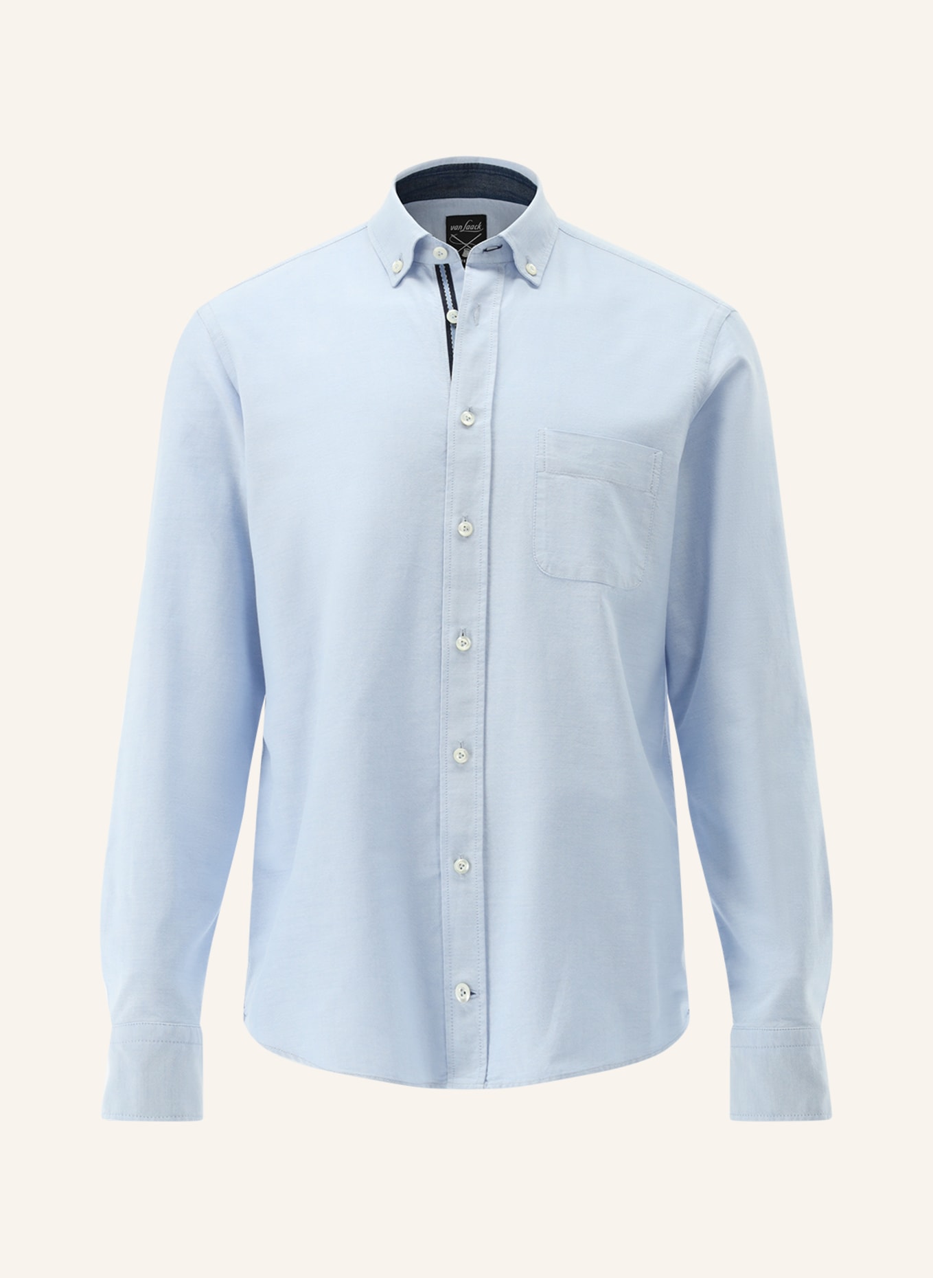 van Laack Hemd Tailor Fit Langer Ärmel Button Down Kragen, Farbe: BLAU (Bild 1)