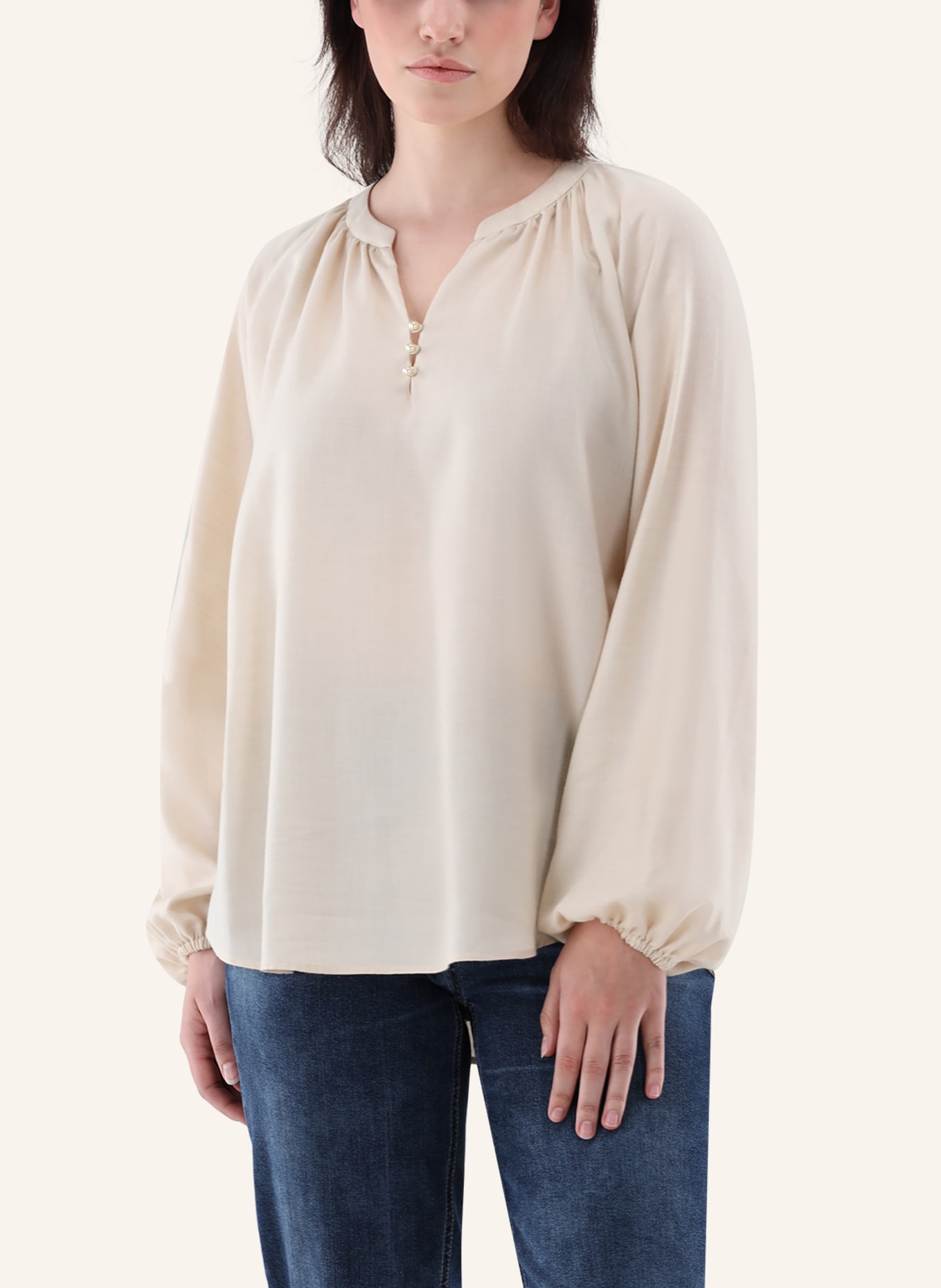 van Laack Bluse Modern Fit, Farbe: BEIGE (Bild 3)