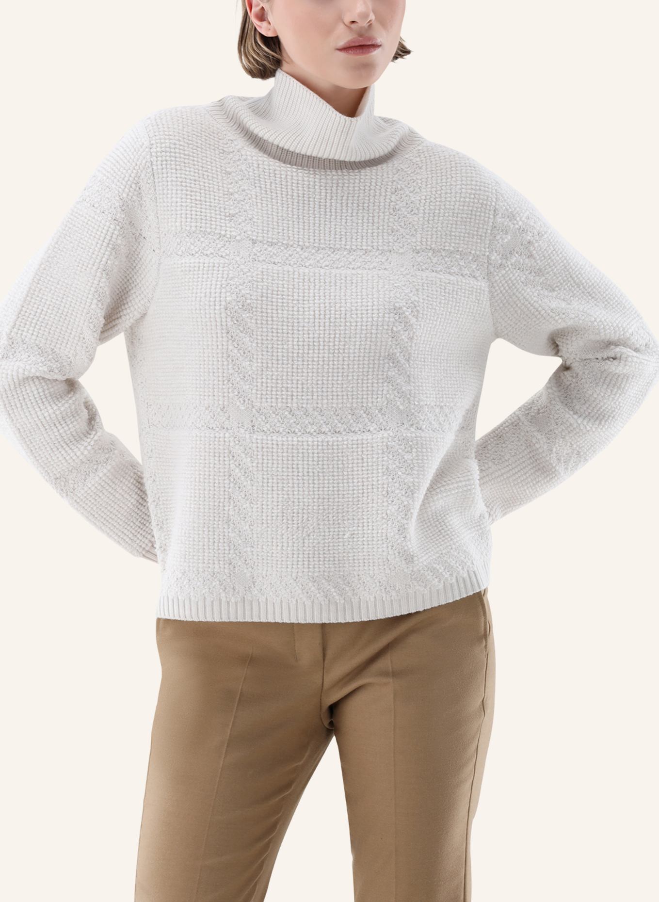 van Laack Pullover Langer Ärmel, Farbe: BEIGE (Bild 3)