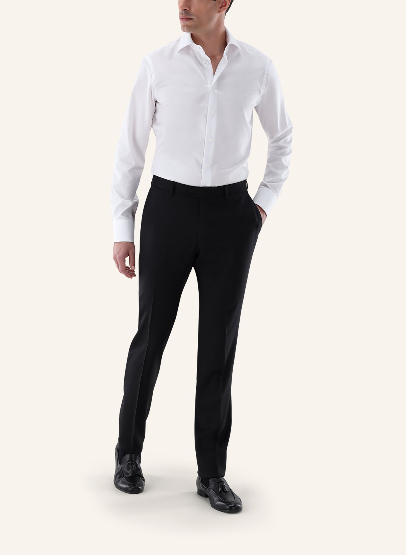 van Laack Hemd Slim Fit Langer Ärmel Haikragen, Farbe: WEISS (Bild 4)