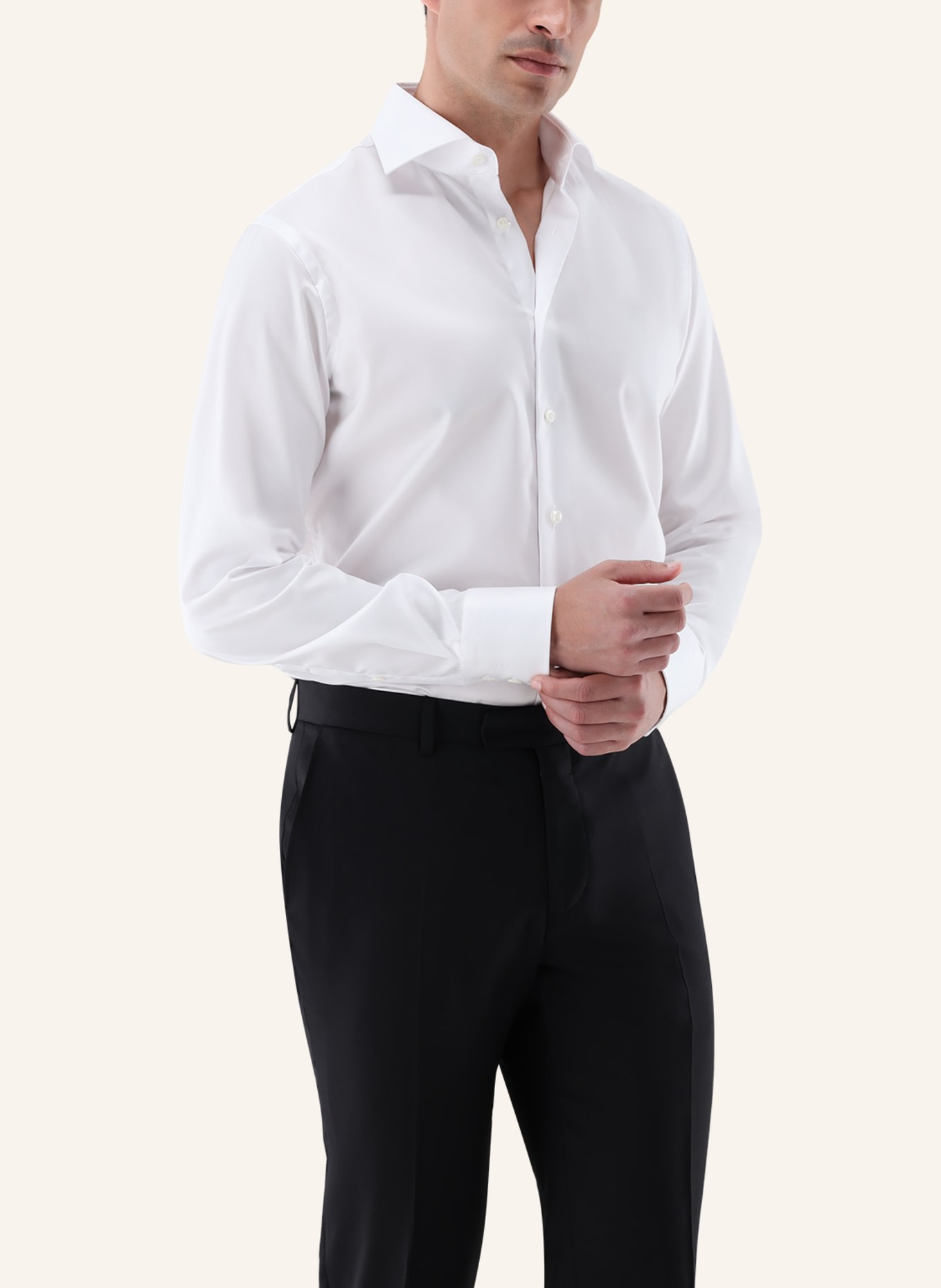 van Laack Hemd Slim Fit Langer Ärmel Haikragen, Farbe: WEISS (Bild 3)