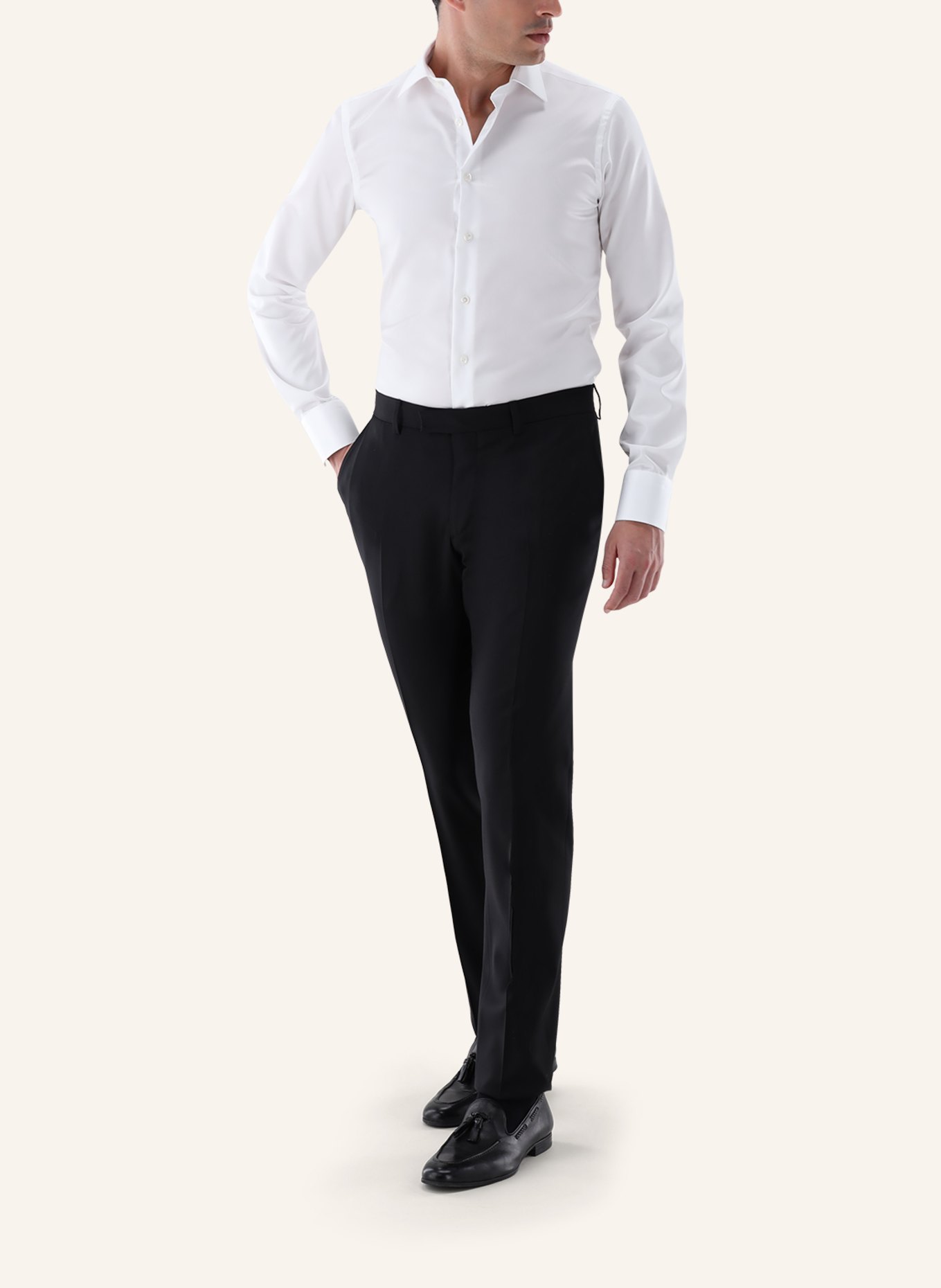 van Laack Hemd Slim Fit Langer Ärmel Kentkragen, Farbe: WEISS (Bild 4)