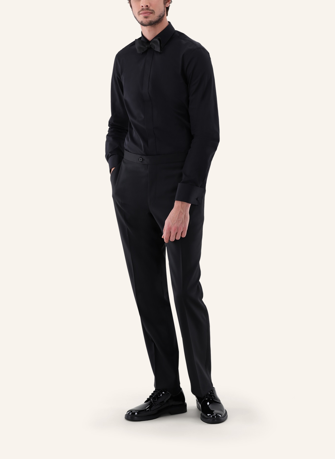 van Laack Hemd Slim Fit Langer Ärmel Smoking Kentkragen, Farbe: SCHWARZ (Bild 4)