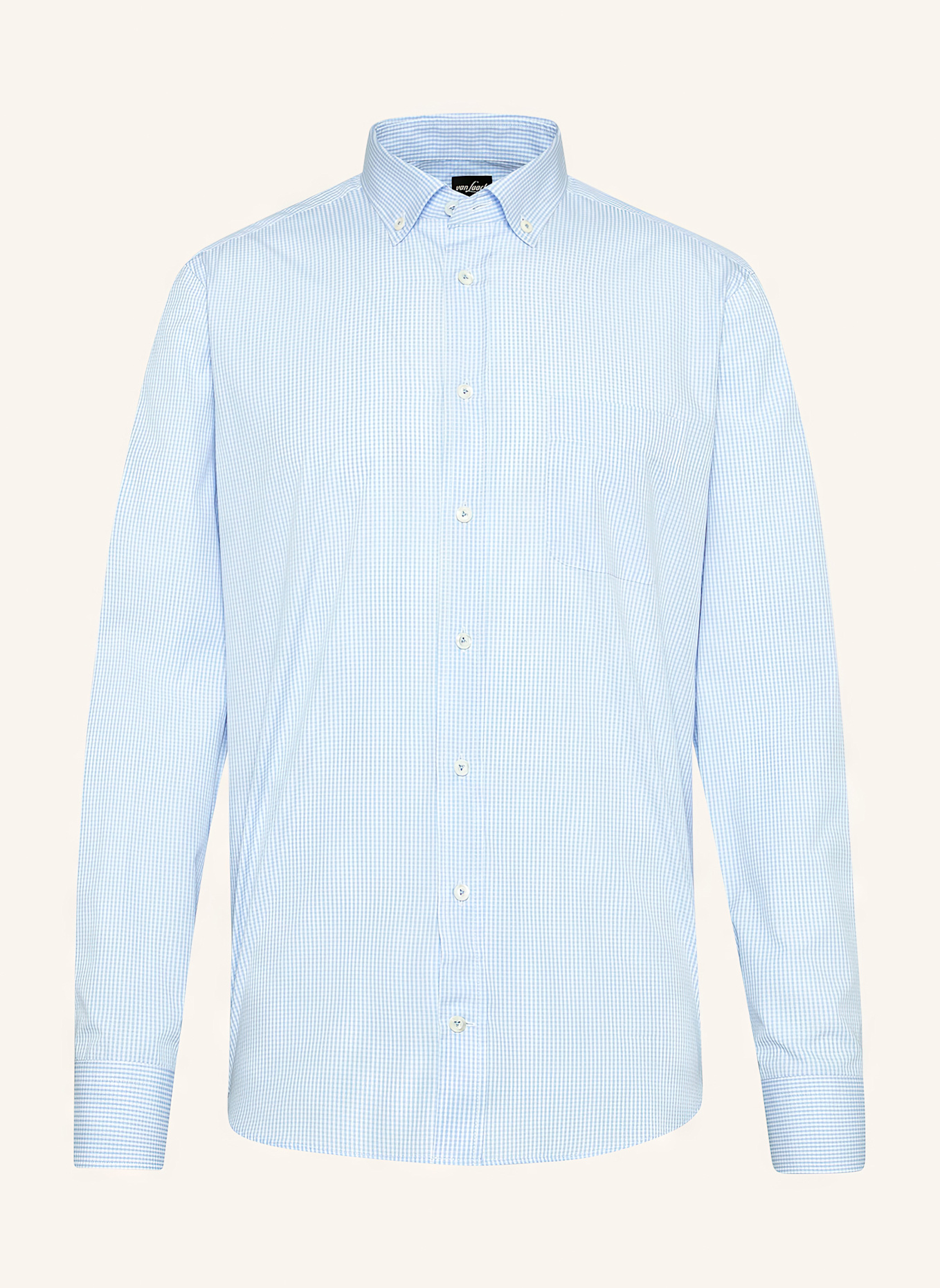 van Laack Hemd Tailor Fit Langer Ärmel Button Down Kragen, Farbe: BLAU (Bild 1)