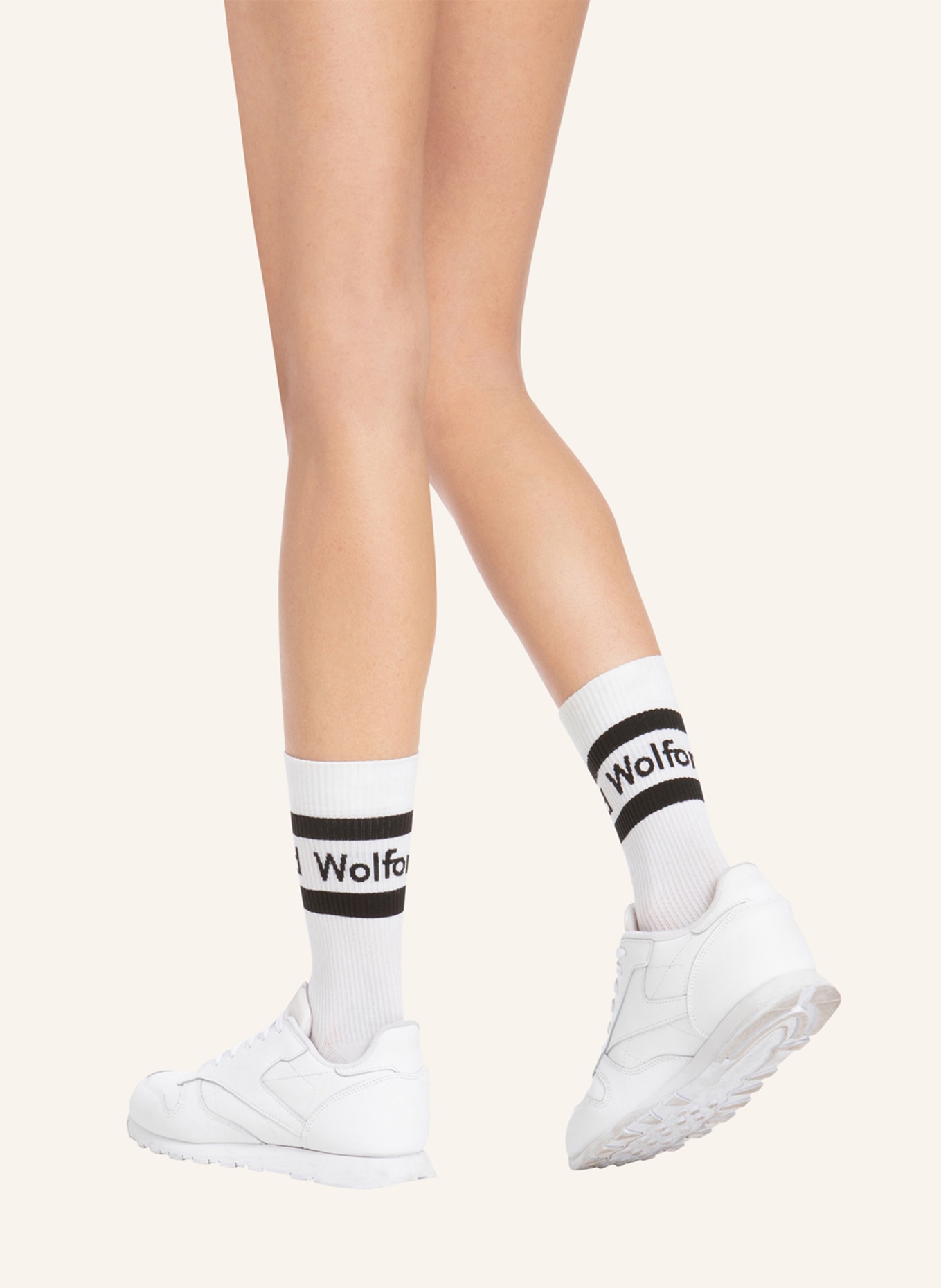 Wolford Socken LOGO RIB, Farbe: WEISS/ SCHWARZ (Bild 4)