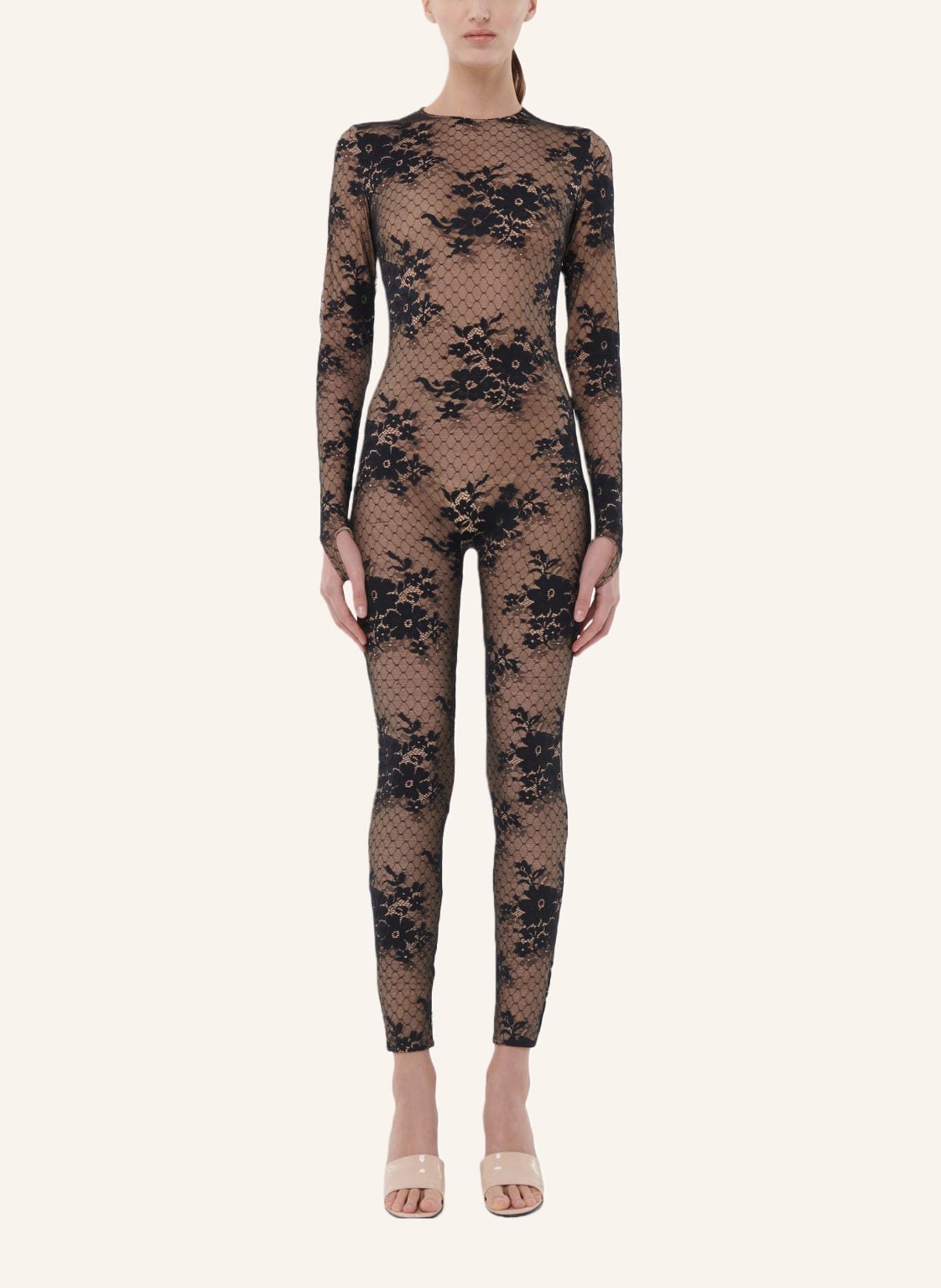 Wolford Jumpsuit N21 X WOLFORD PATTIE: SCHWARZ/ BEIGE