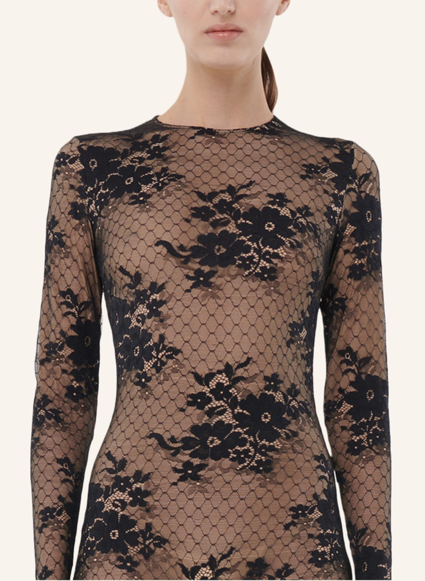 Wolford Jumpsuit N21 X WOLFORD PATTIE: SCHWARZ/ BEIGE