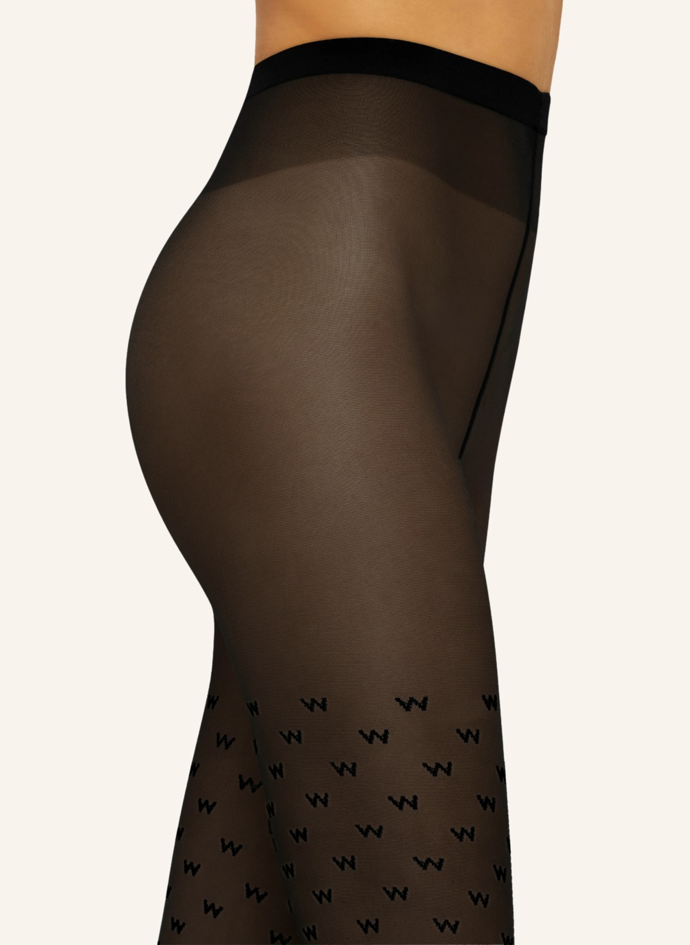 Wolford Strumpfhose W-LOGOS 20 DEN, Farbe: SCHWARZ (Bild 2)