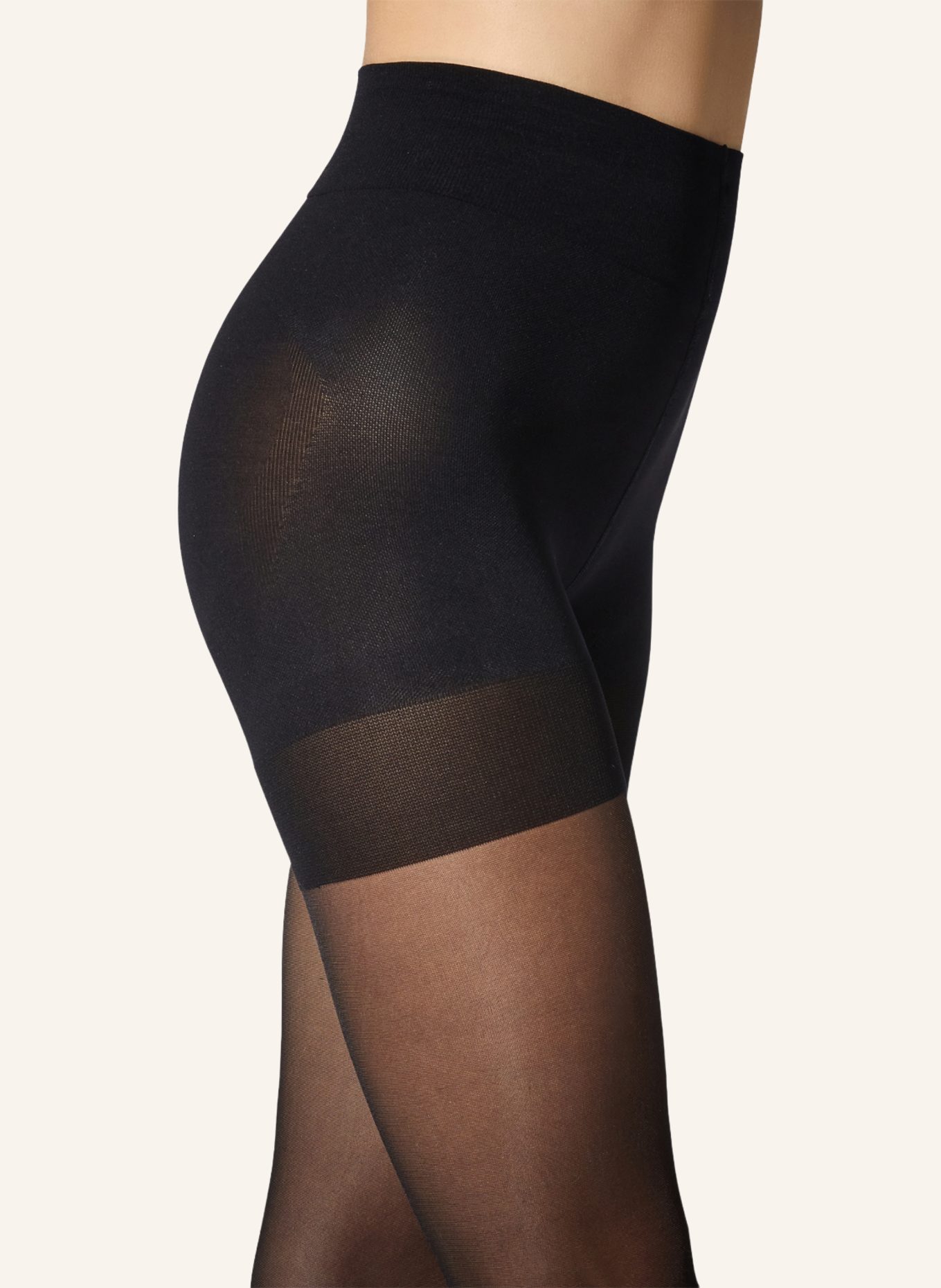 Wolford Feinstrumpfhose MISS W 30 PUSH UP, Farbe: SCHWARZ (Bild 2)