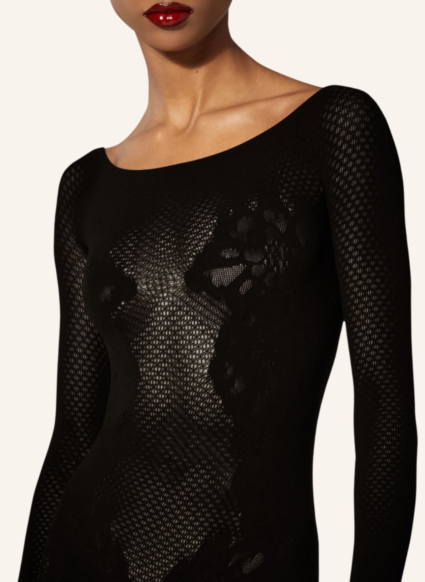 Wolford Jumpsuit LACE TATTOO, Farbe: SCHWARZ (Bild 2)