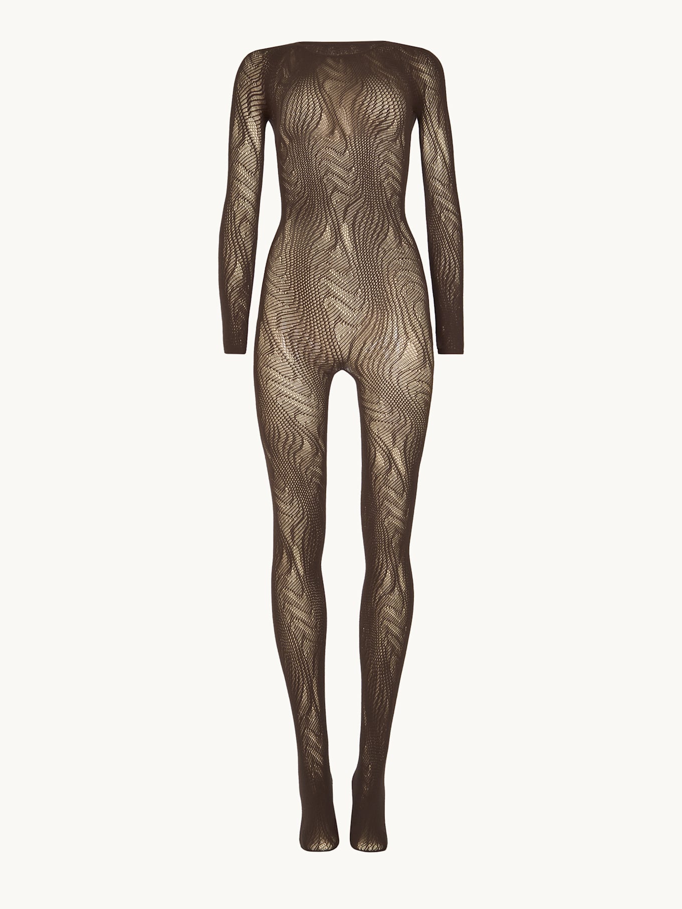Wolford Hose SNAKE NET CATSUIT: BRAUN