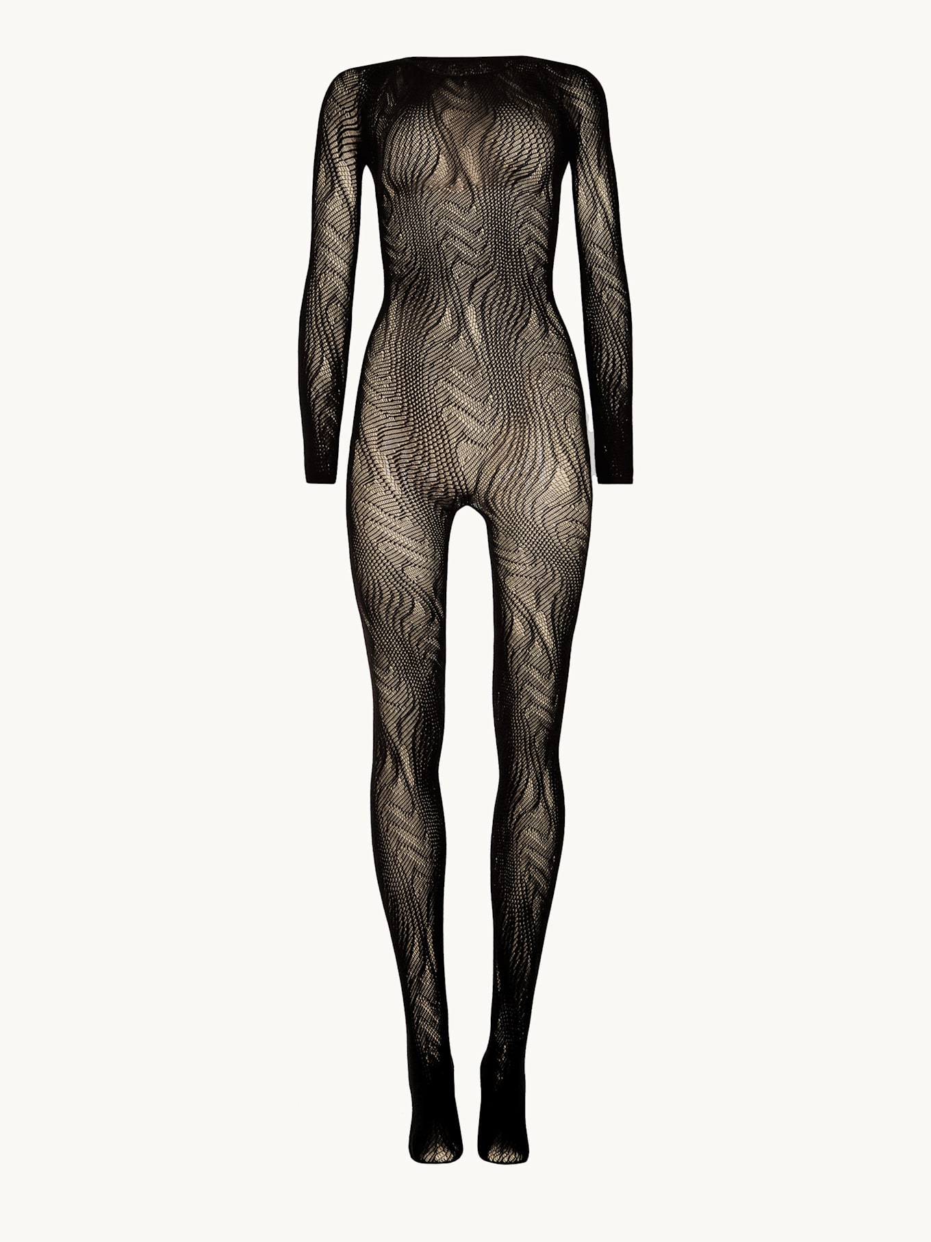 Wolford Hose SNAKE NET CATSUIT: SCHWARZ